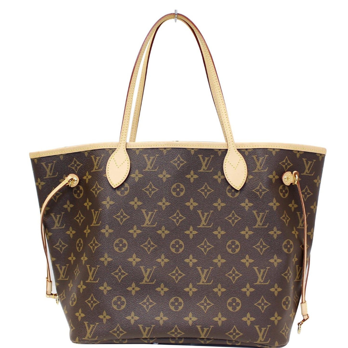 LOUIS VUITTON Neverfull MM Monogram Canvas Tote Shoulder Bag Brown
