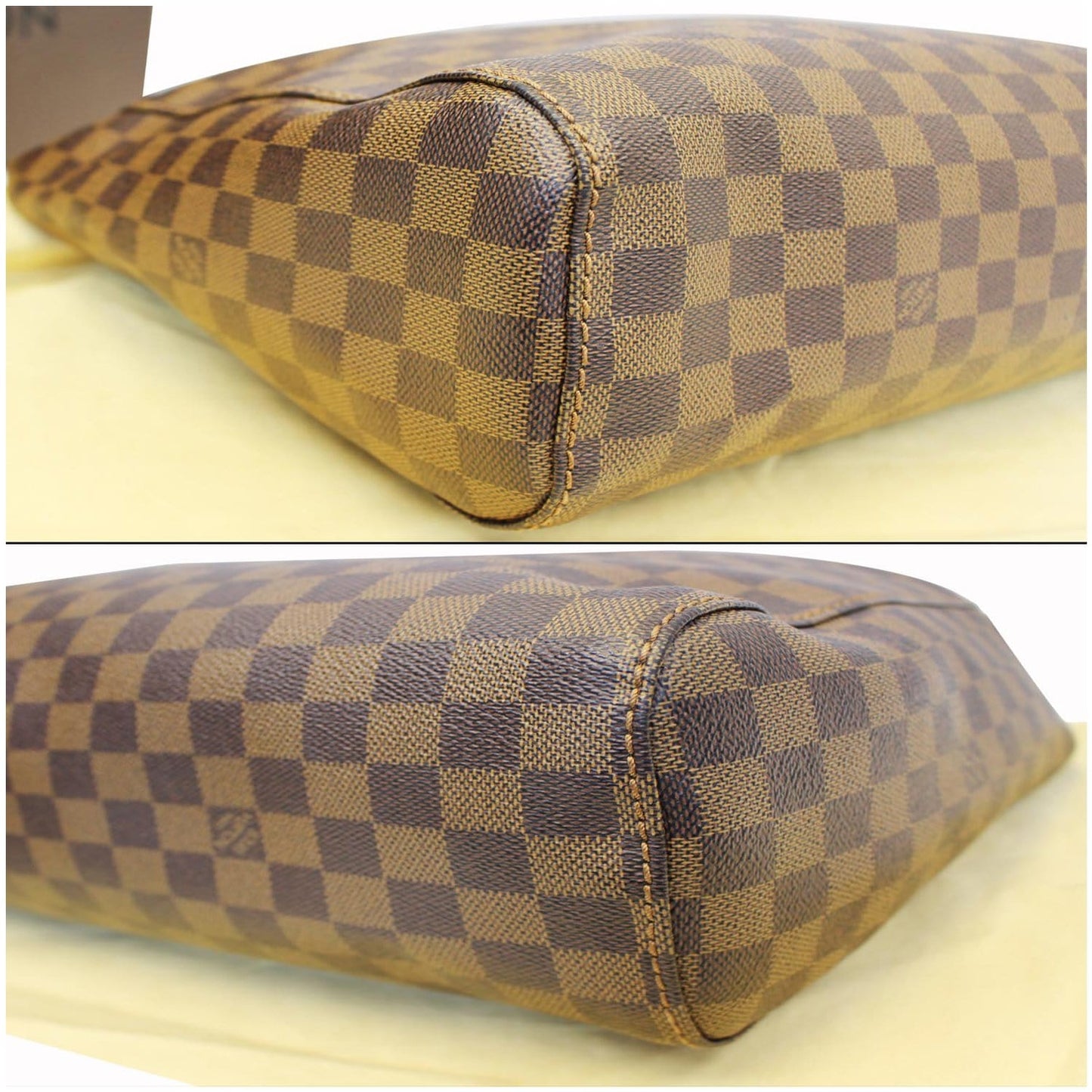 LOUIS VUITTON Portobello GM Damier Ebene Shoulder Handbag Brown