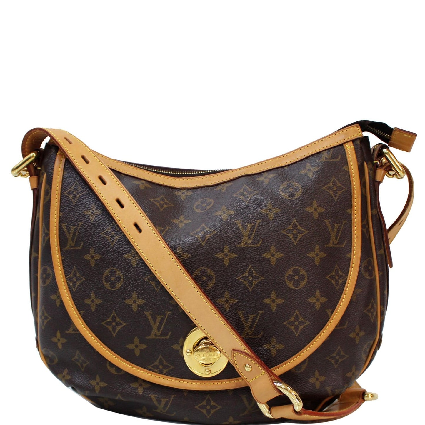 LOUIS VUITTON Tulum GM Monogram Canvas Shoulder Bag Brown