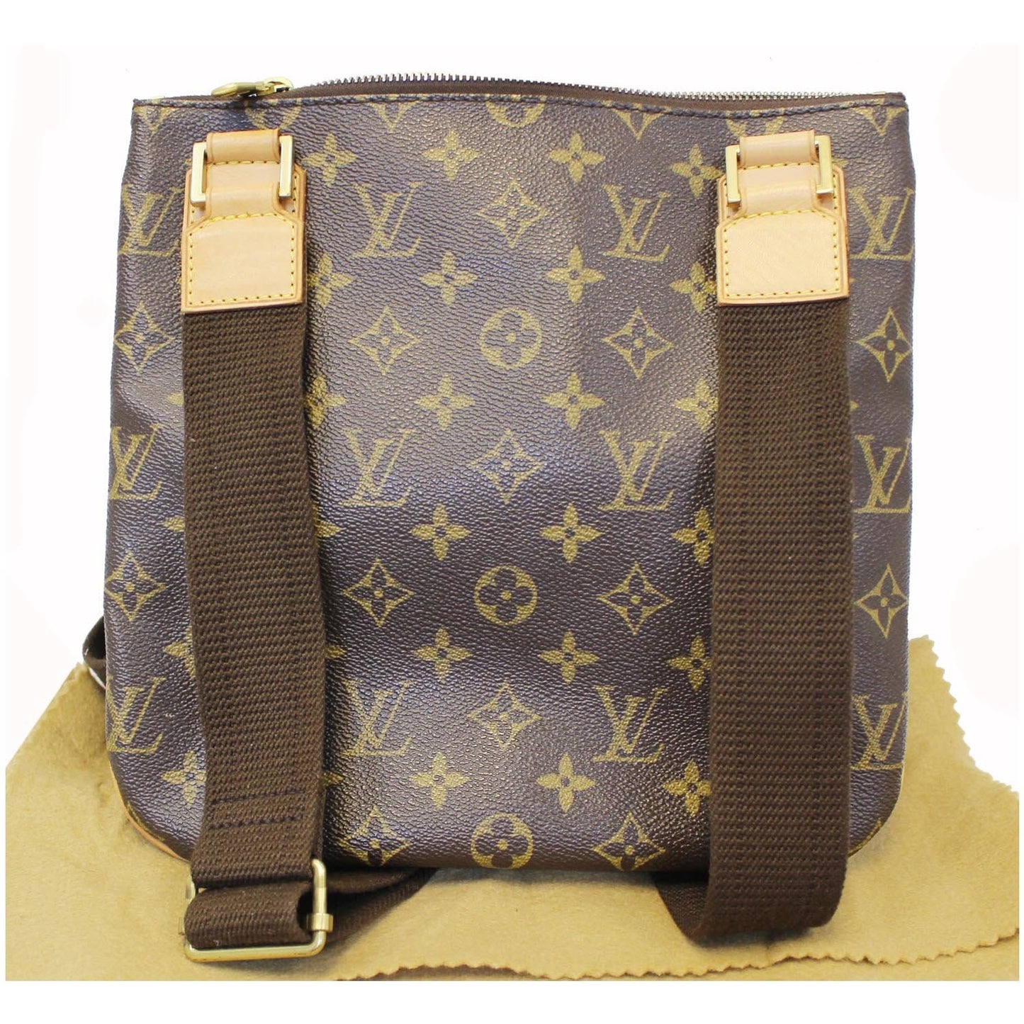 LOUIS VUITTON Pochette Bosphore Monogram Canvas Crossbody Bag Brown