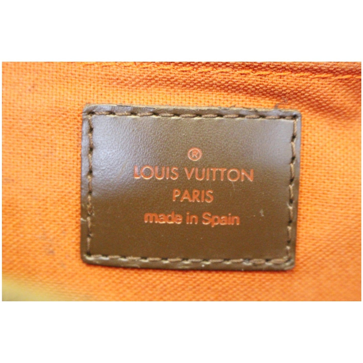 LOUIS VUITTON Ribera MM Damier Ebene Satchel Bag Brown
