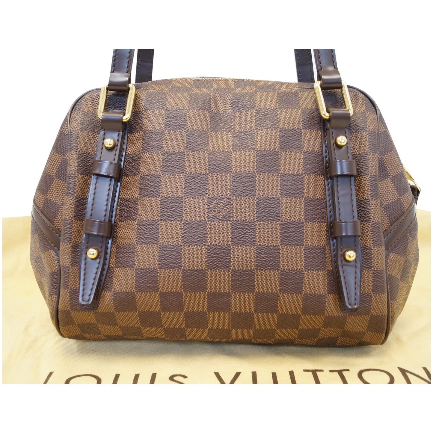 LOUIS VUITTON Rivington PM Damier Ebene Shoulder Bag Brown - 25% OFF