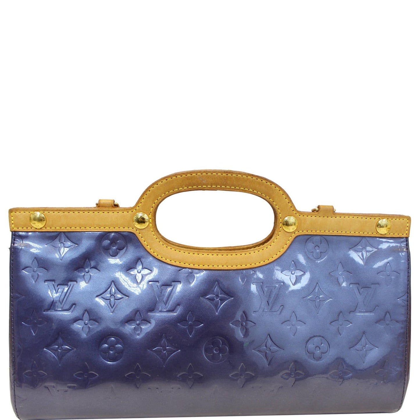 LOUIS VUITTON Roxbury Drive Monogram Vernis Clutch Bag Blue