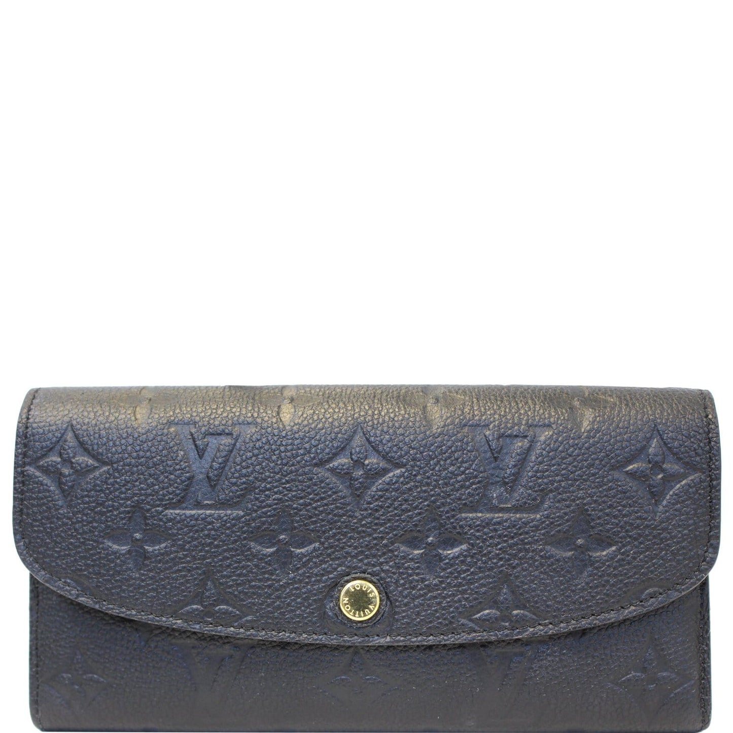 LOUIS VUITTON Emilie Monogram Empreinte Leather Wallet Black