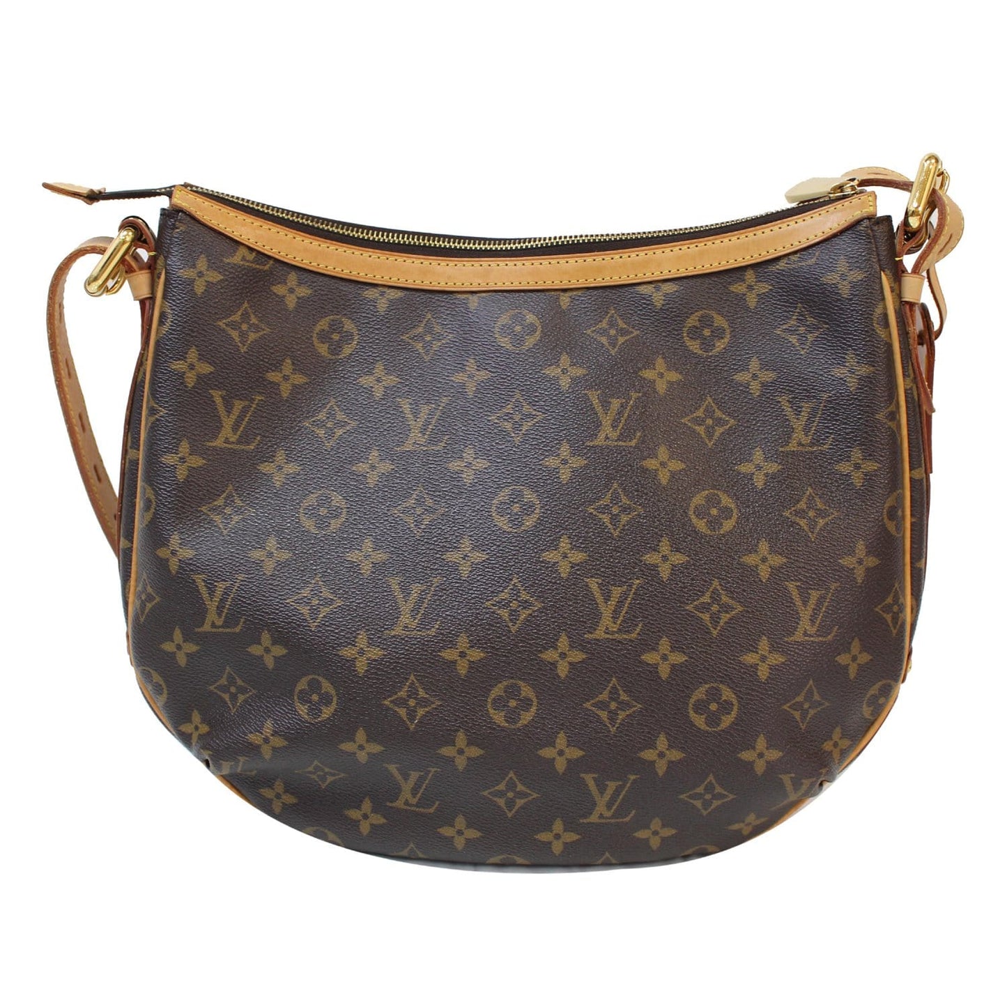 LOUIS VUITTON Tulum GM Monogram Canvas Shoulder Bag Brown