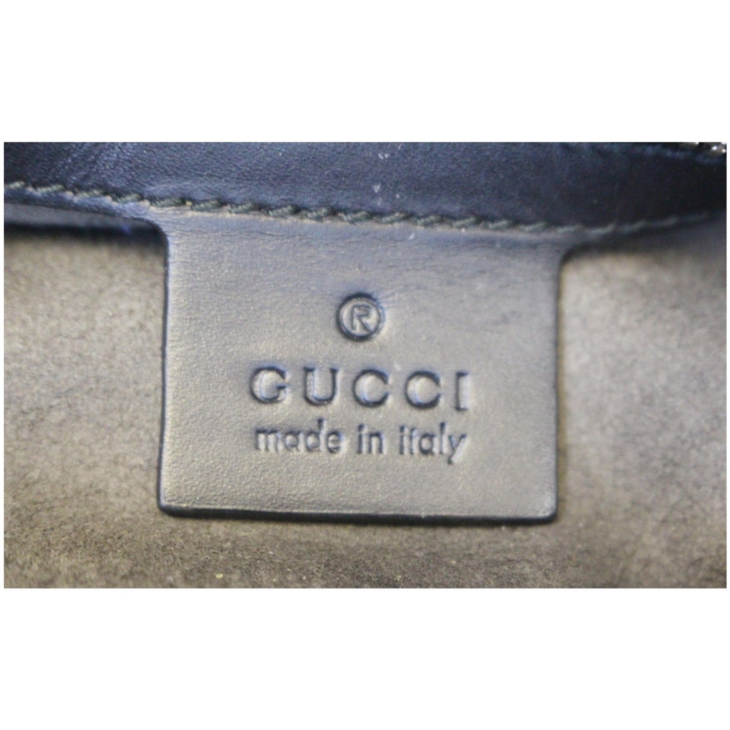 GUCCI Signature Leather Backpack Bag Black