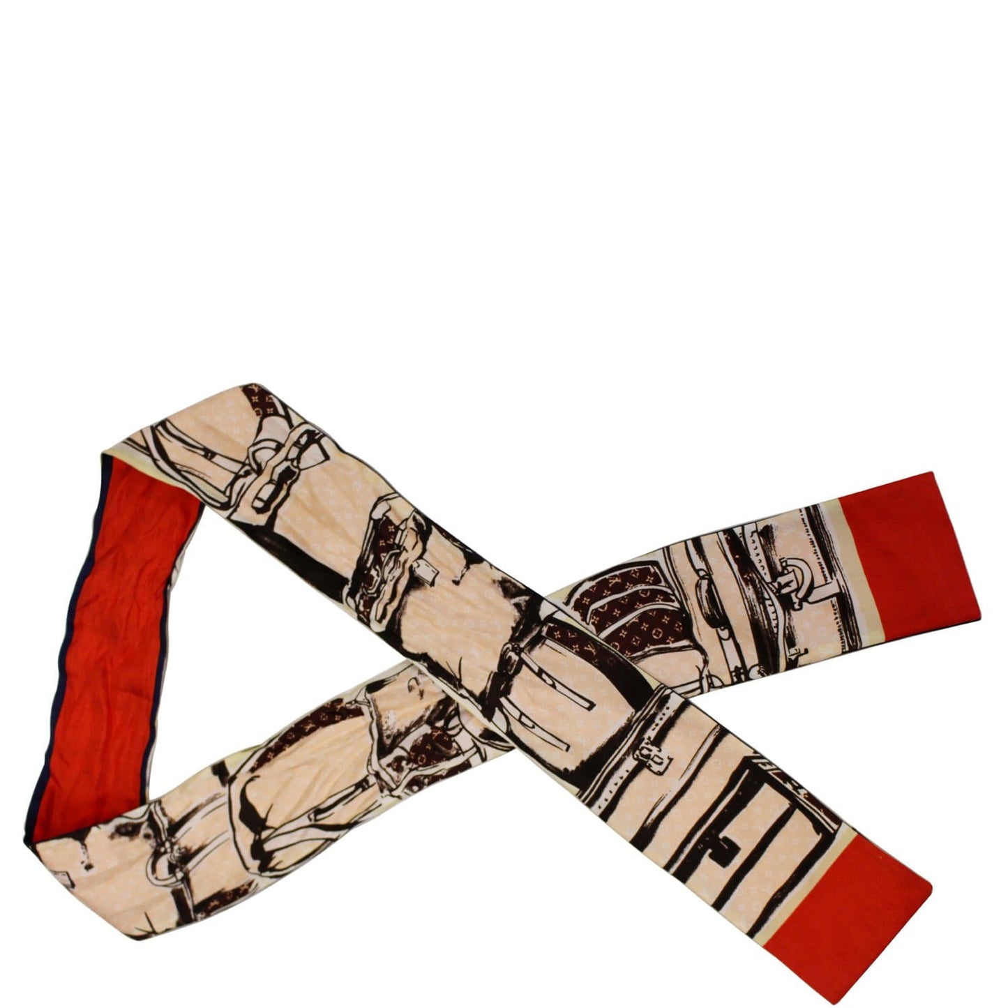 LOUIS VUITTON Silk Monogram Trunks Bandeau Brown