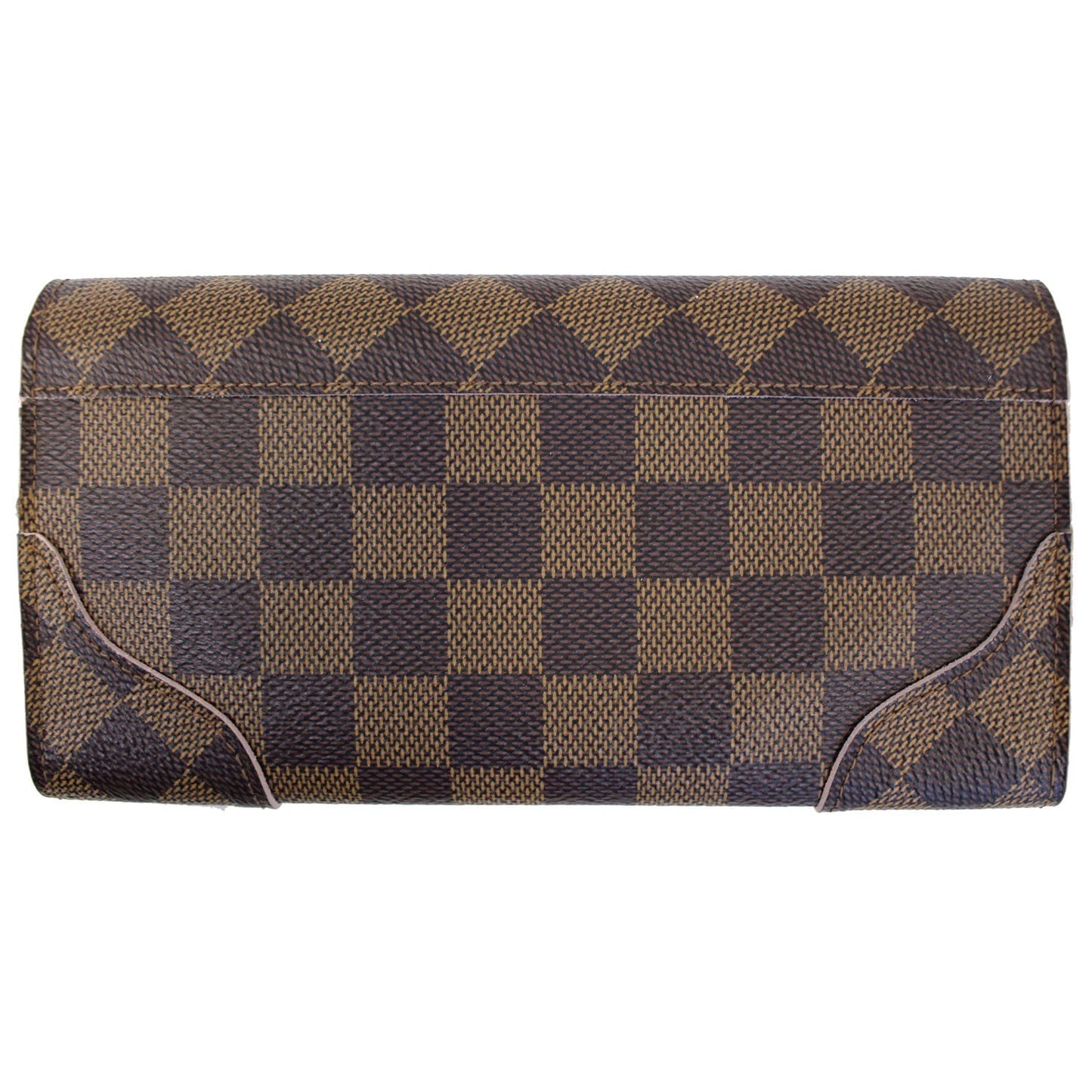 LOUIS VUITTON Caissa Damier Ebene Wallet Rose Ballerine