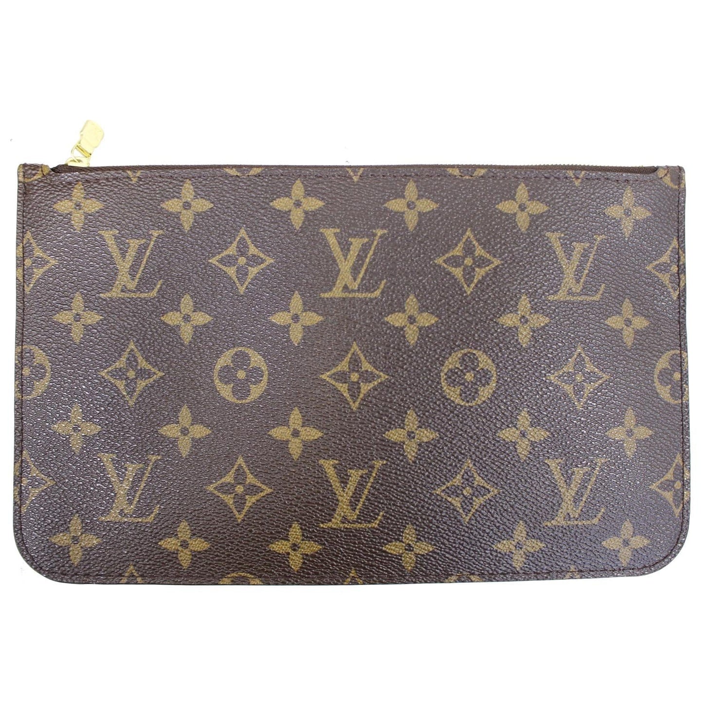 LOUIS VUITTON Pochette Wristlet Pouch Monogram Canvas Neverfull MM Brown
