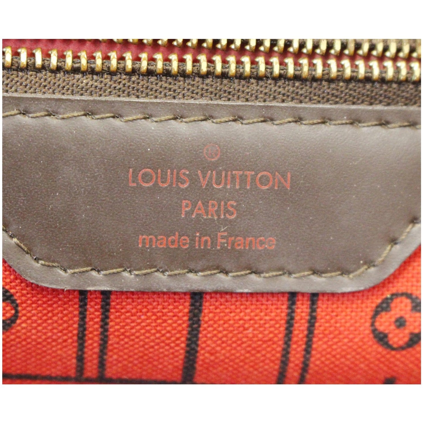 LOUIS VUITTON Neverfull GM Damier Ebene Tote Shoulder Bag Brown