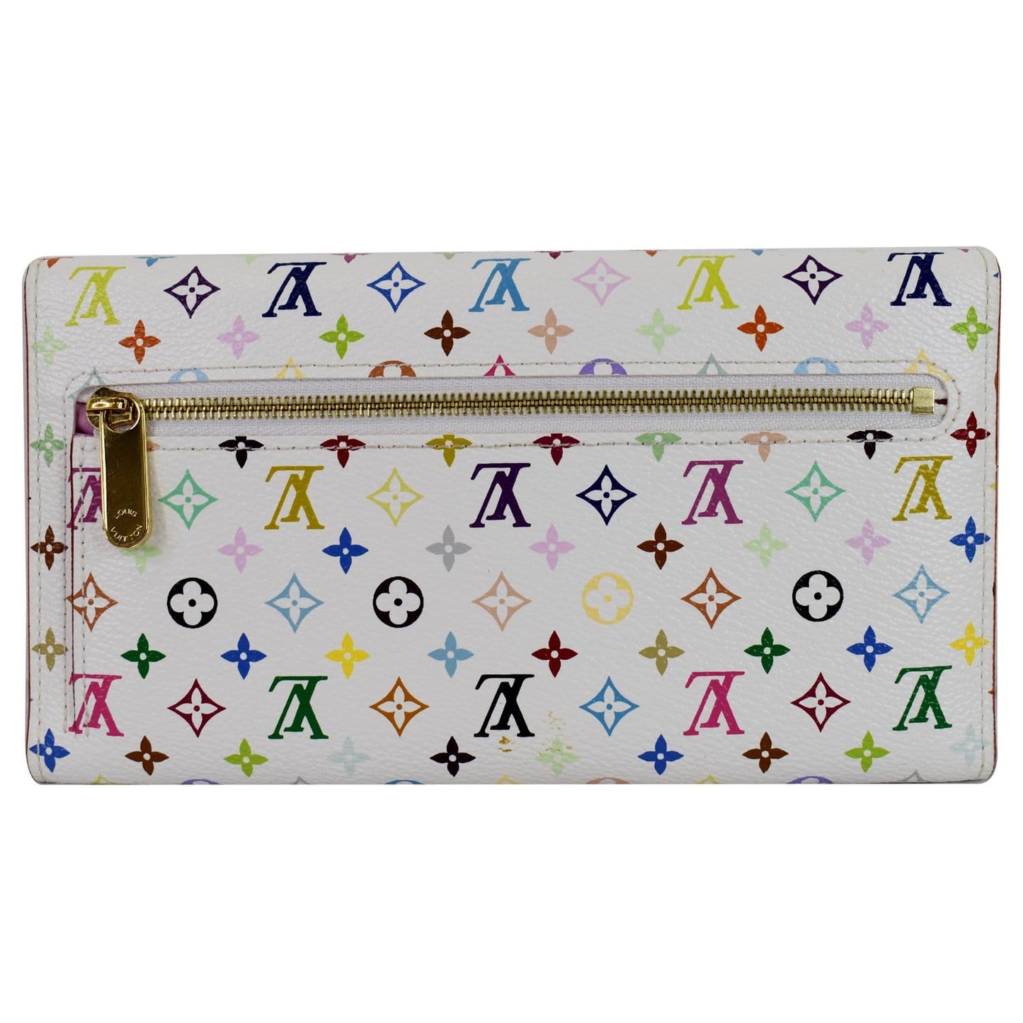 LOUIS VUITTON Eugenie Multicolor Monogram Wallet White