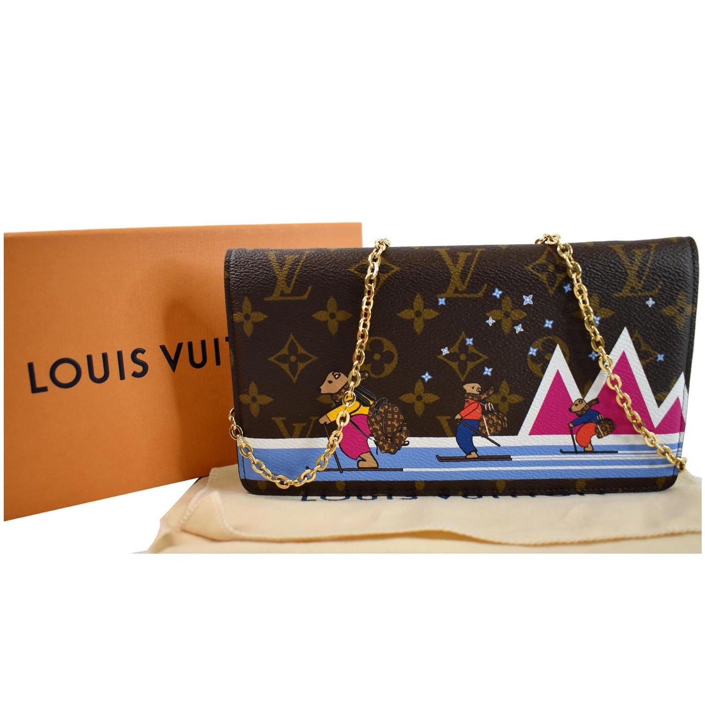 LOUIS VUITTON Weekend Pochette Monogram Canvas Shoulder Clutch Brown - 15% OFF