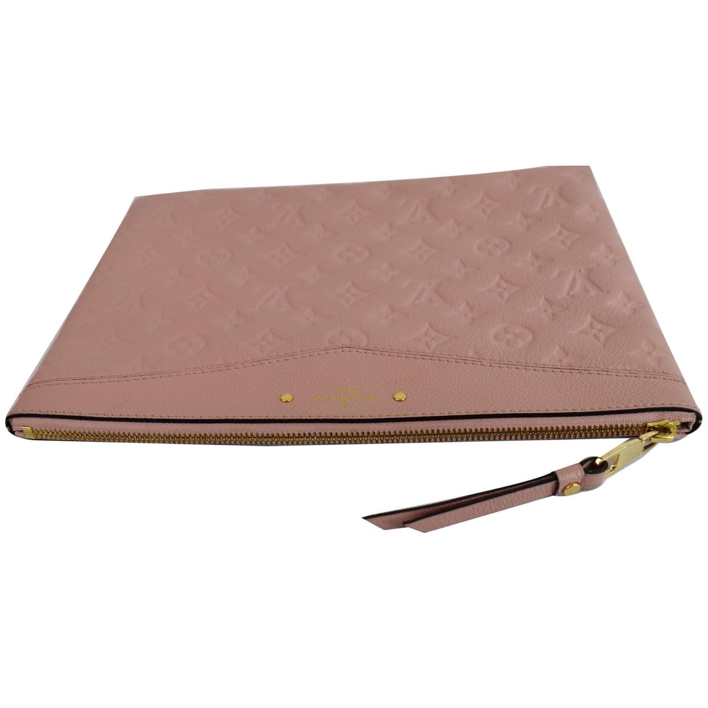 LOUIS VUITTON Daily Pouch Monogram Empreinte Leather Clutch Rose Poudre - 20% OFF