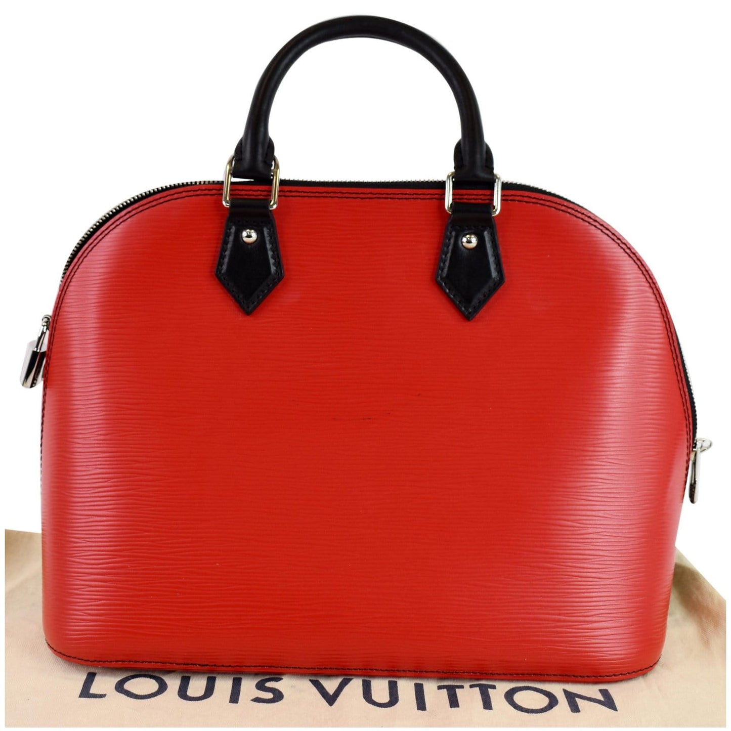 LOUIS VUITTON Kabuki Alma Epi Leather Satchel Bag Red