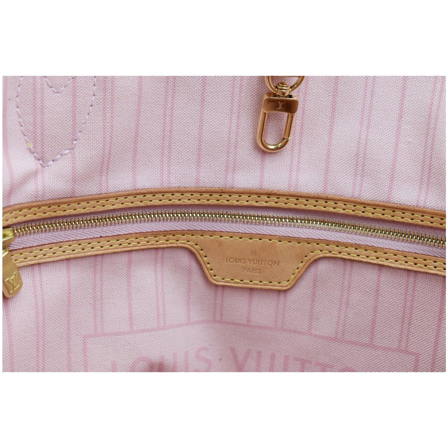 LOUIS VUITTON  Neverfull GM Damier Azur Tote Shoulder Bag White
