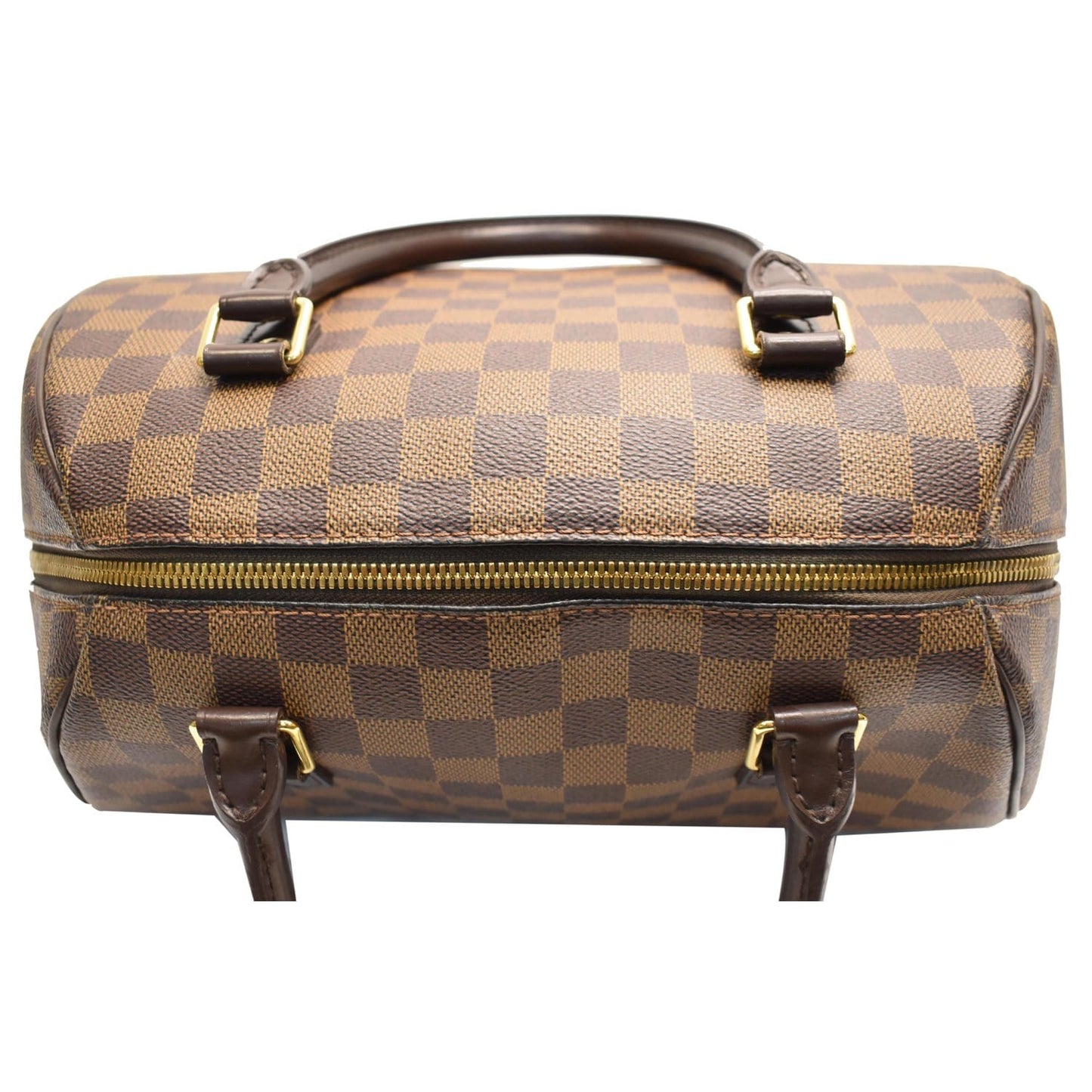 LOUIS VUITTON Ribera MM Damier Ebene Satchel Bag Brown
