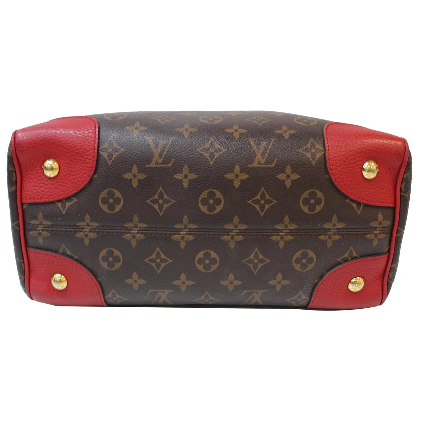 LOUIS VUITTON Retiro NM Monogram Canvas 2Way Shoulder Bag Red