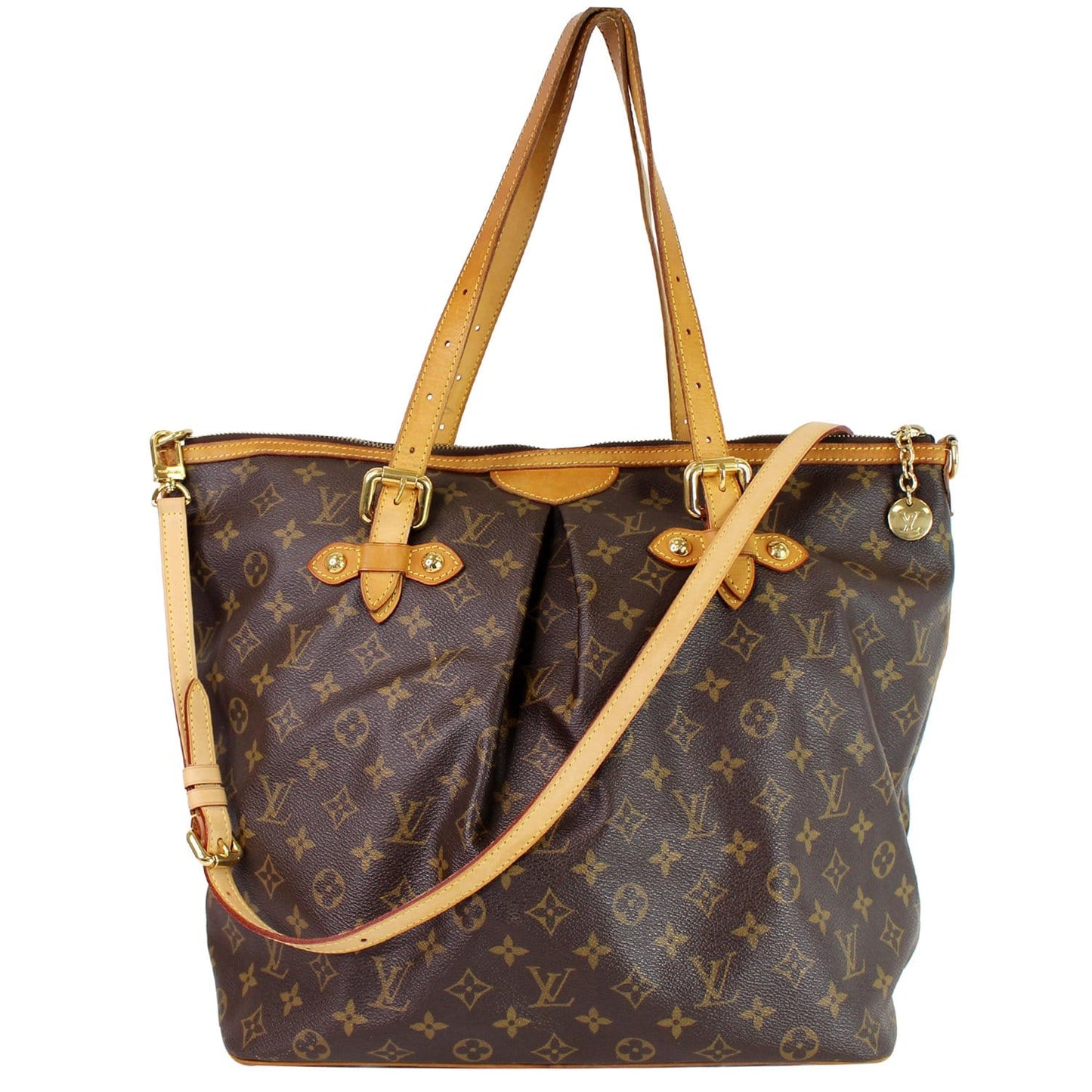 LOUIS VUITTON Palermo GM Monogram Canvas Tote Shoulder Bag Brown