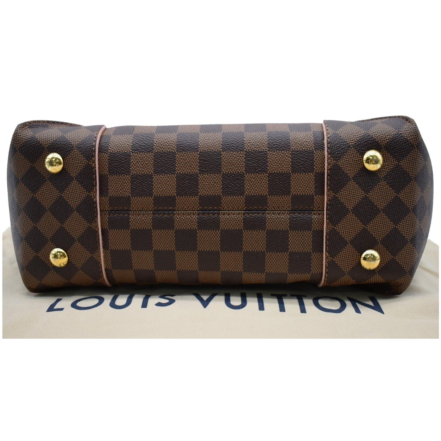 LOUIS VUITTON Caissa Damier Ebene Hobo Bag Rose Ballerine