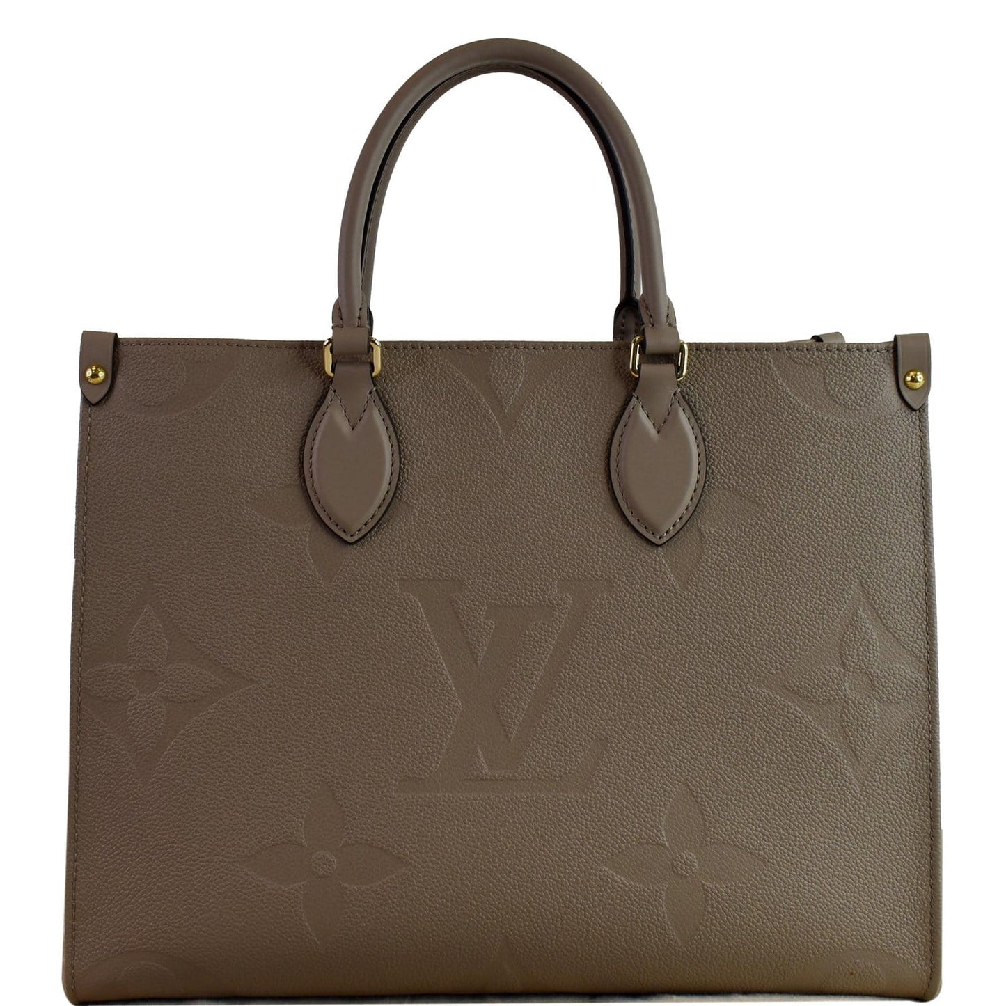 LOUIS VUITTON Onthego MM Monogram Empreinte Shoulder Bag Tourterelle - 15% OFF
