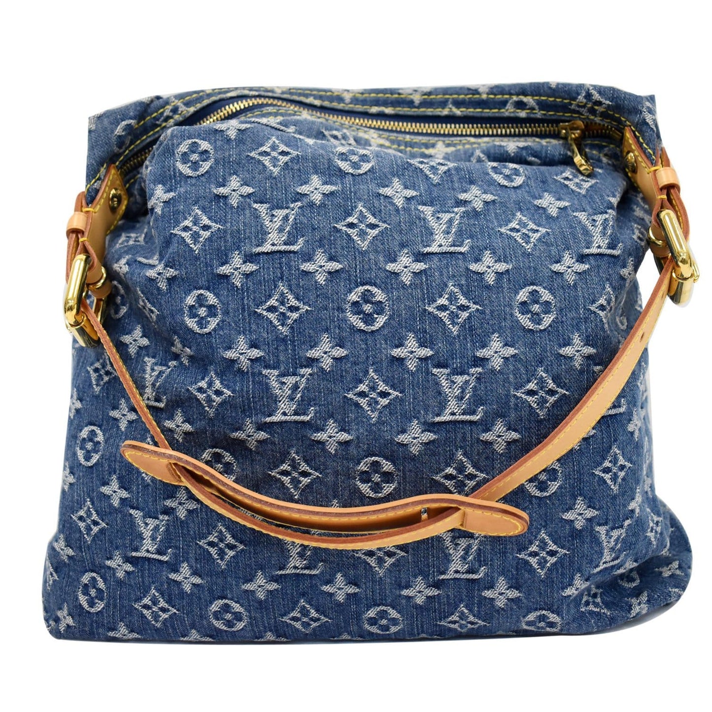 LOUIS VUITTON Baggy GM Monogram Denim Hobo Bag Blue