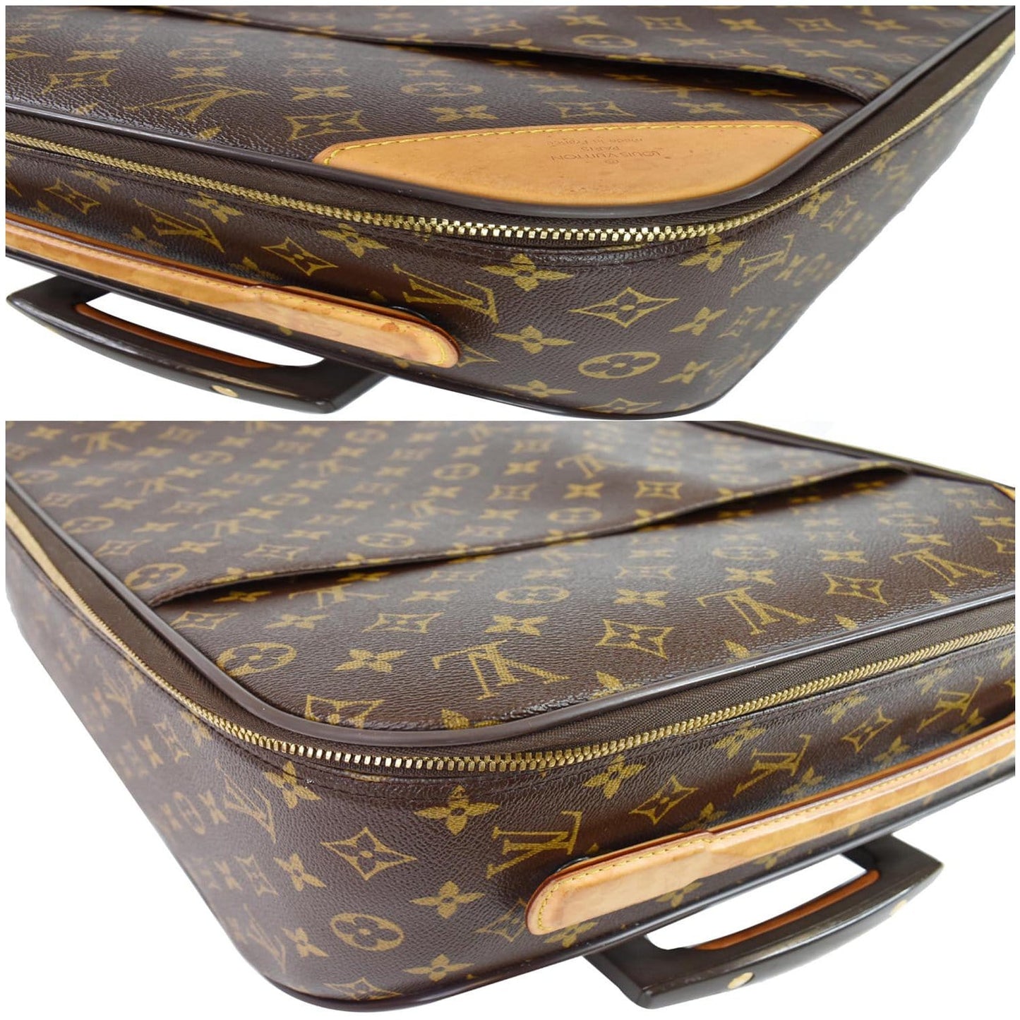 LOUIS VUITTON Pegase 45 Monogram Canvas Suitcase Travel Bag Brown