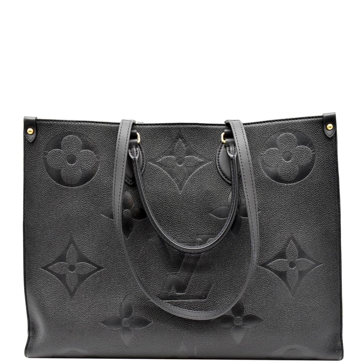LOUIS VUITTON Onthego GM Monogram Empreinte Leather Tote Bag Black - Hot Deals