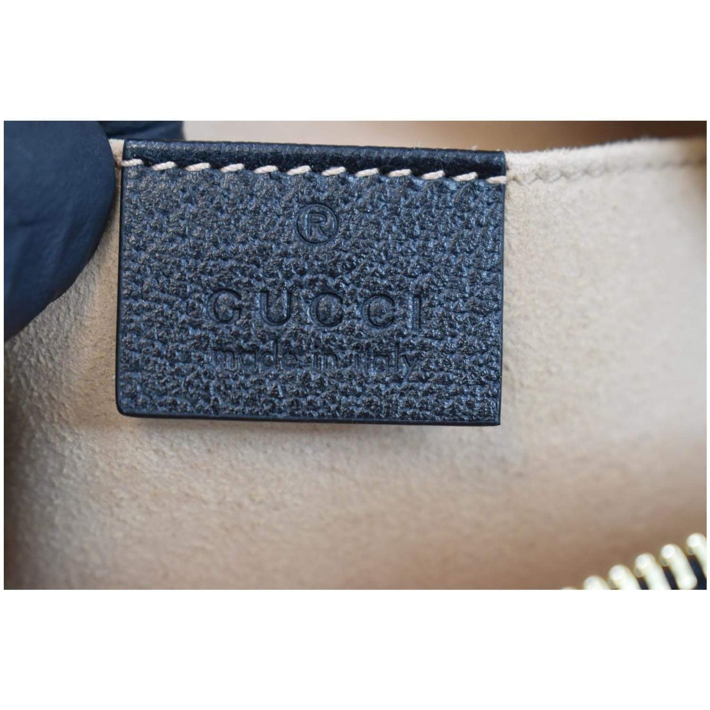 GUCCI Ophidia Mini GG Web Leather Crossbody Bag Black 517350