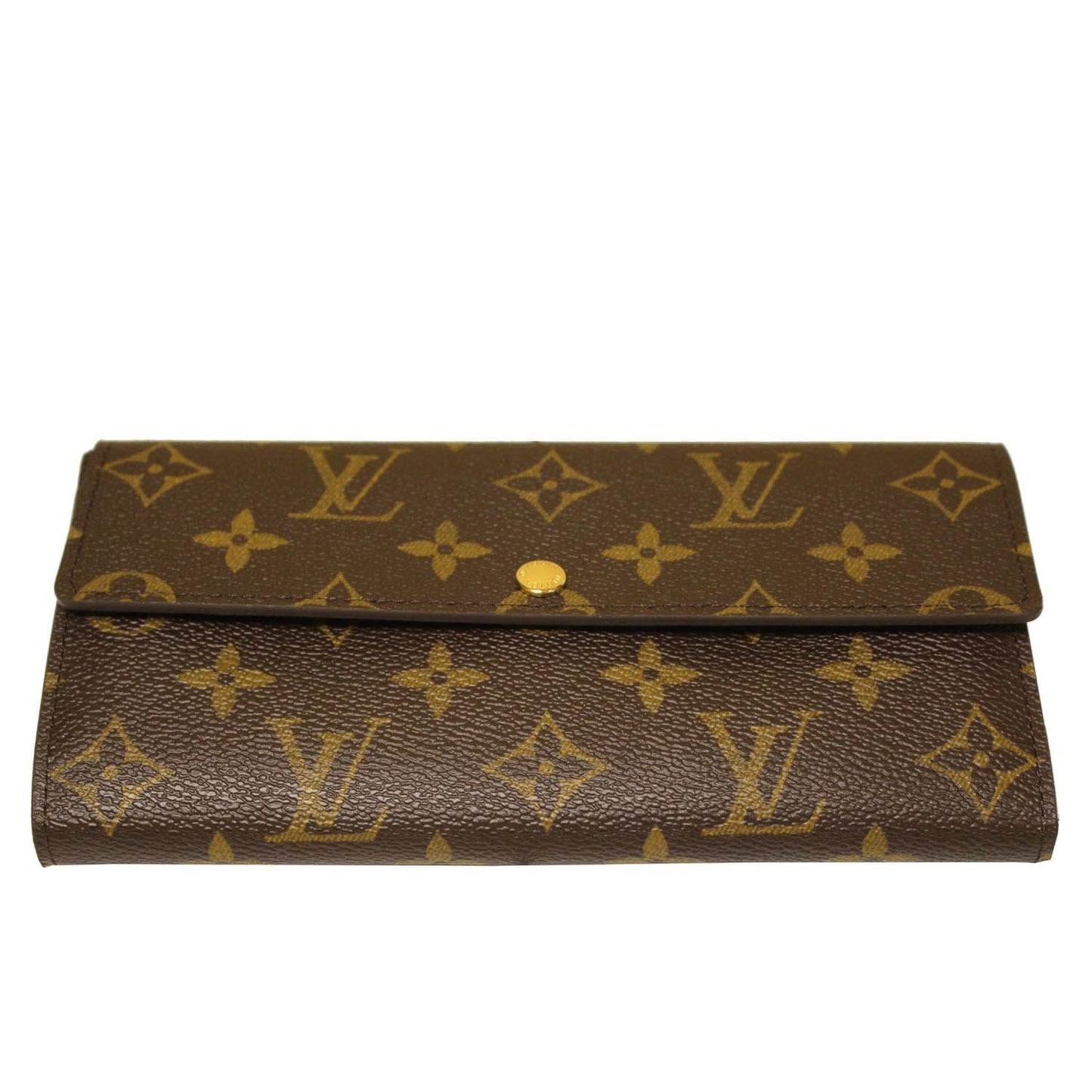 LOUIS VUITTON Sarah NM Monogram Canvas Wallet Brown