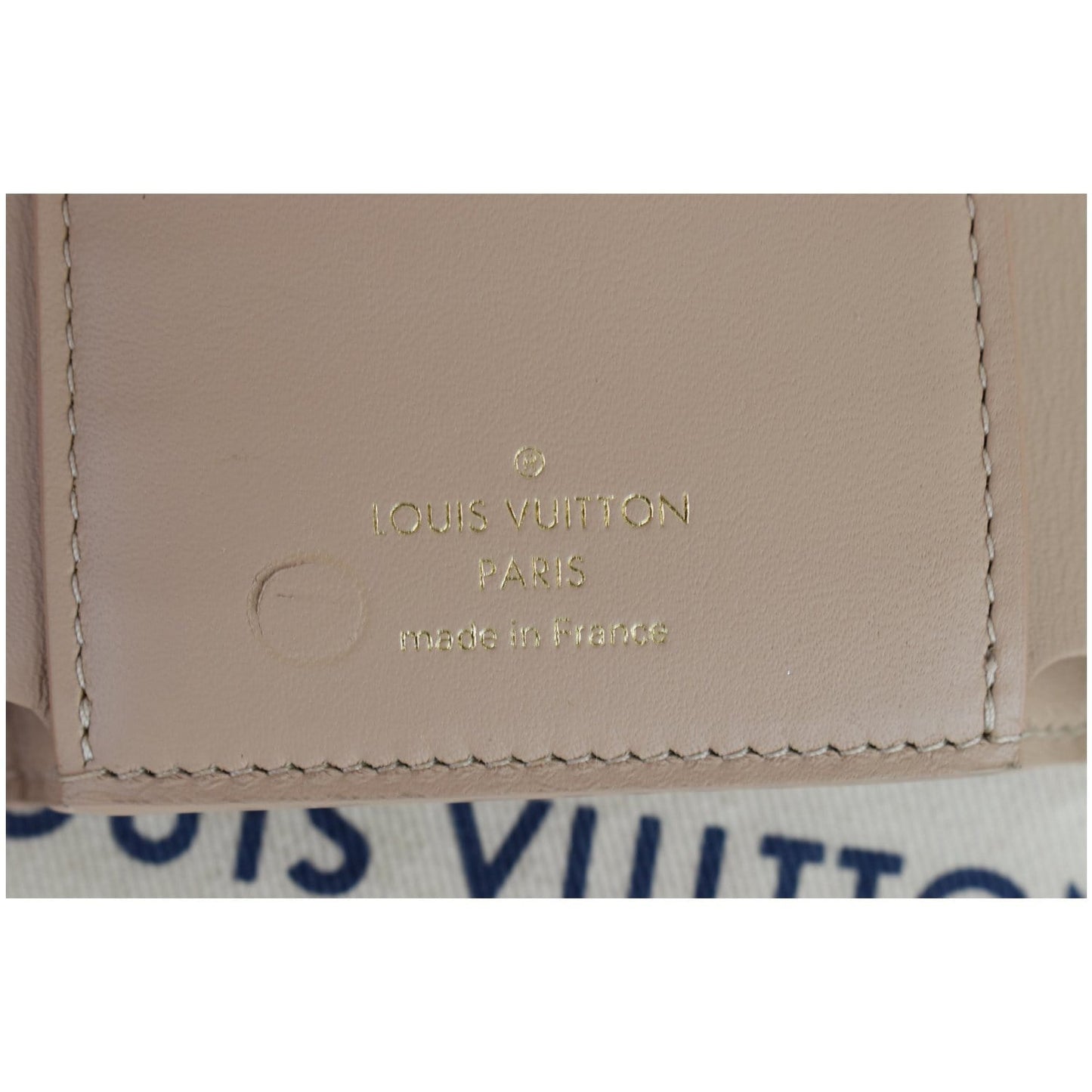 LOUIS VUITTON Capucines Studded Compact Leather Wallet Peach