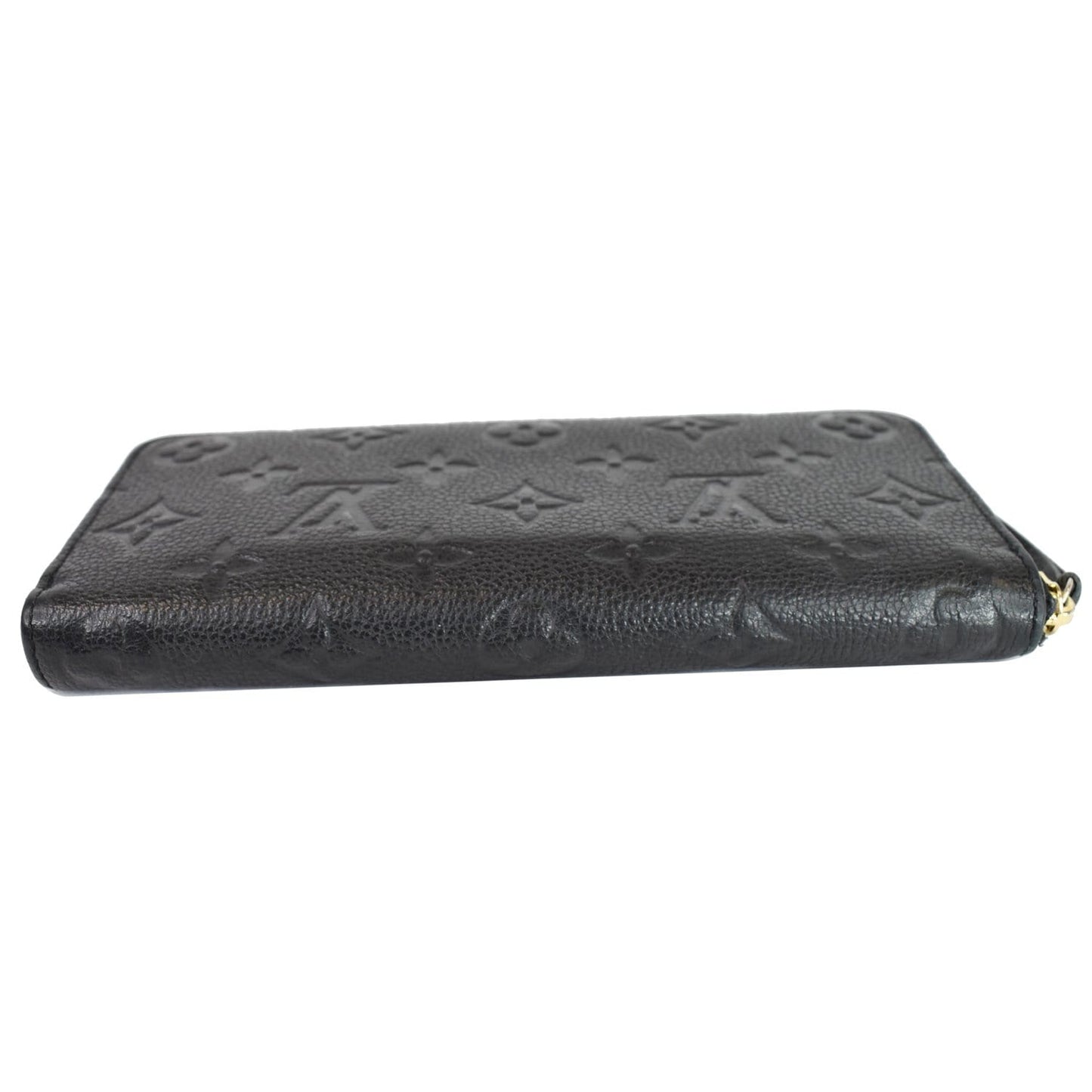 LOUIS VUITTON Clemence Empreinte Leather Wallet Black