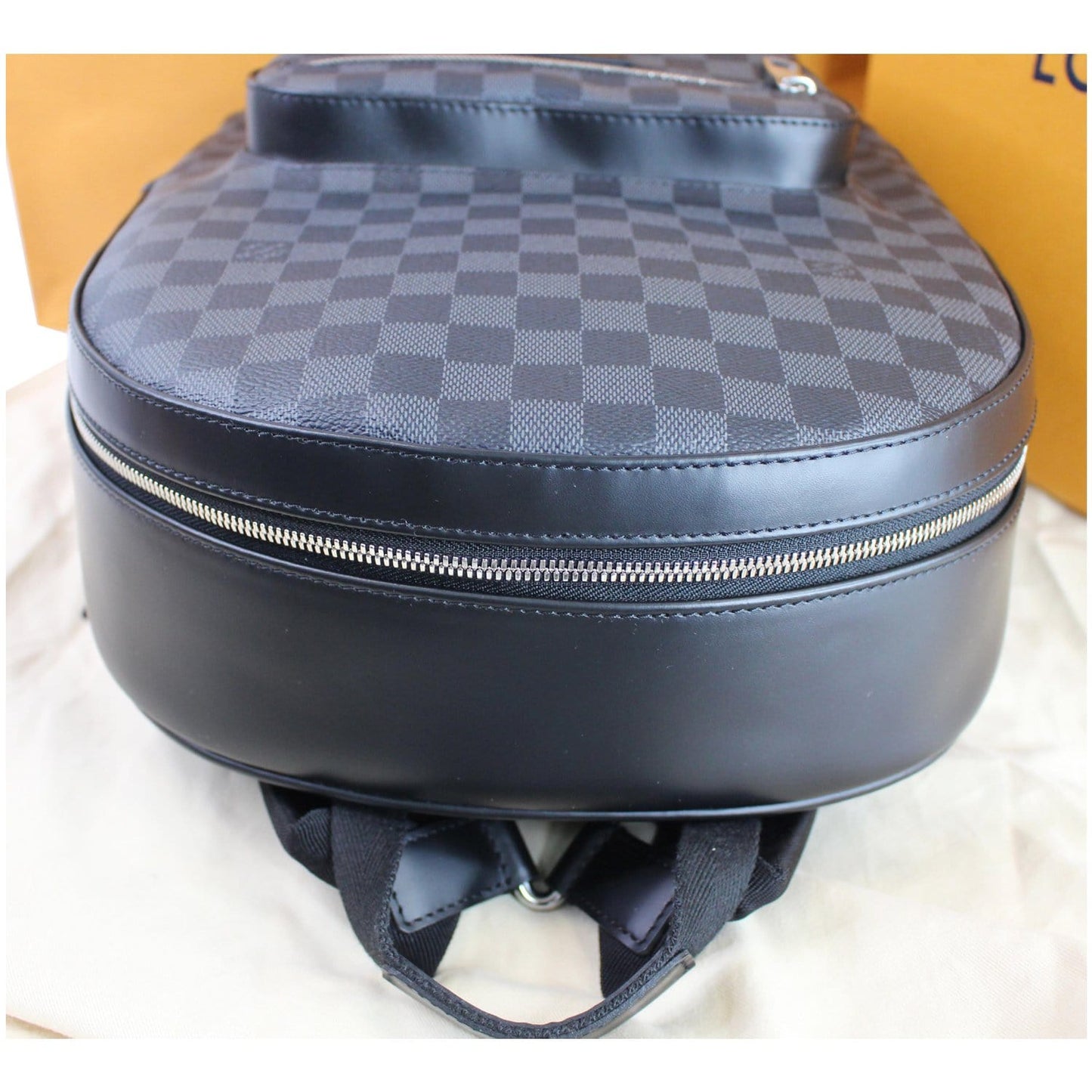 LOUIS VUITTON Josh Damier Graphite Backpack Bag Black
