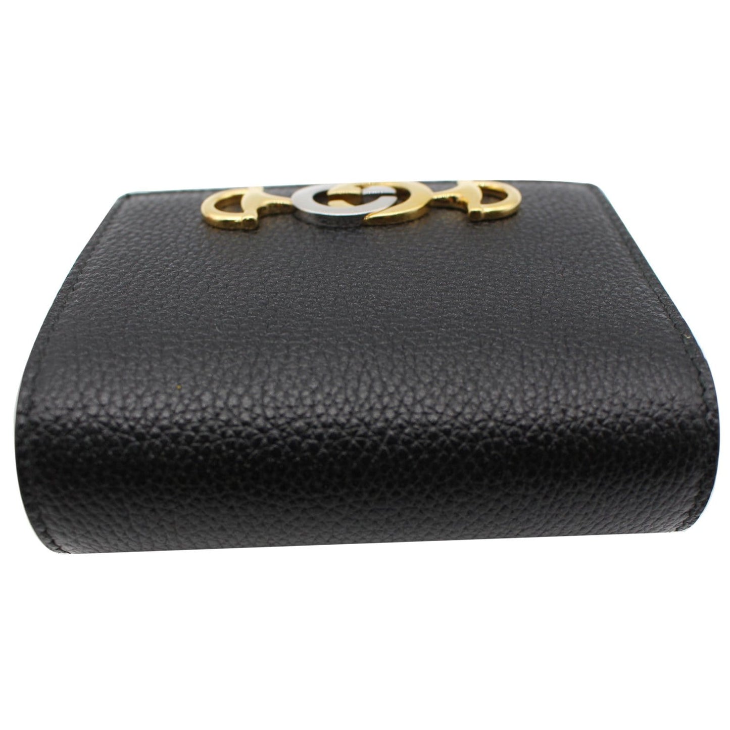 GUCCI Zumi Mini Grainy Leather Chain Wallet Black 570660 - 10% OFF