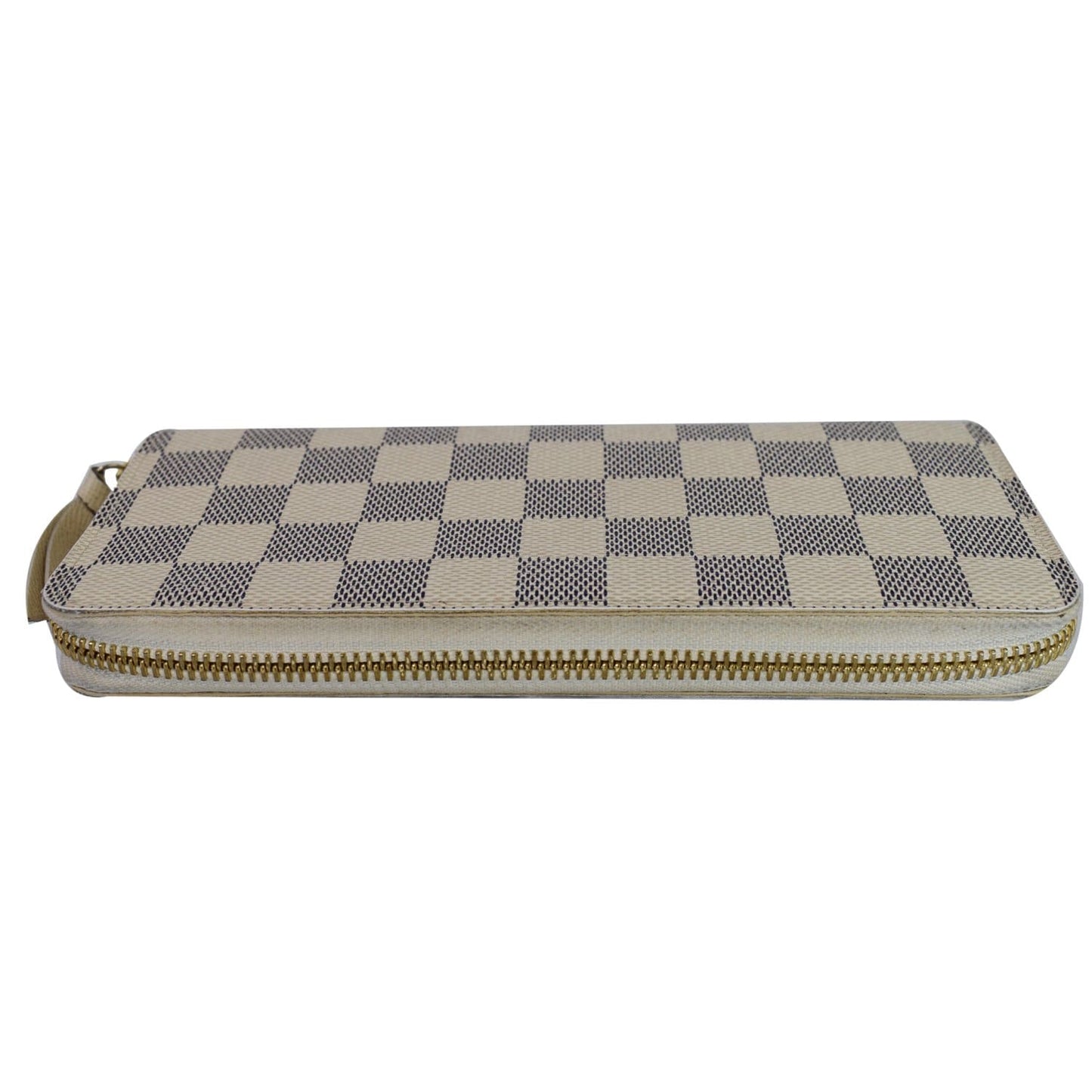 LOUIS VUITTON Damier Azur Clemence Wallet White