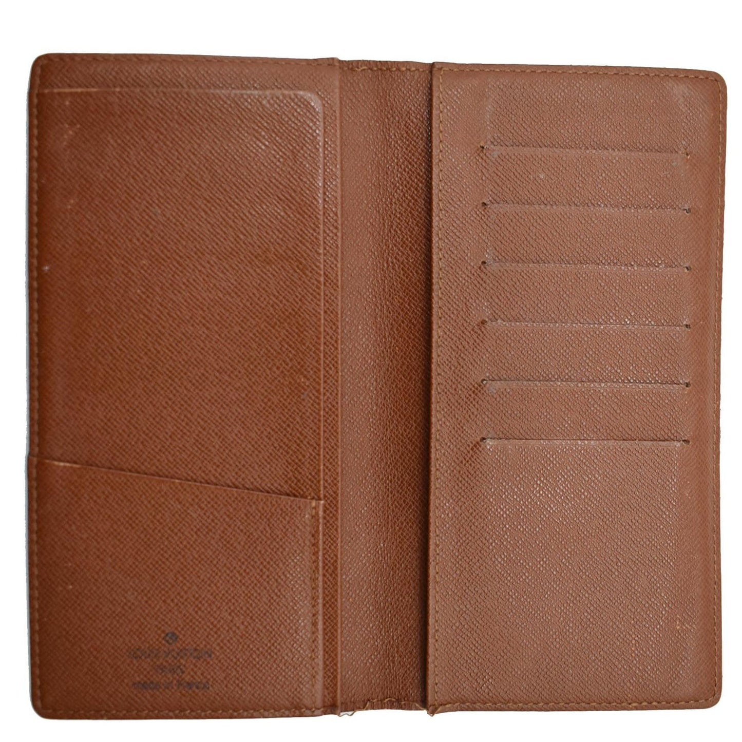 LOUIS VUITTON Checkbook Holder Monogram Canvas Wallet Brown