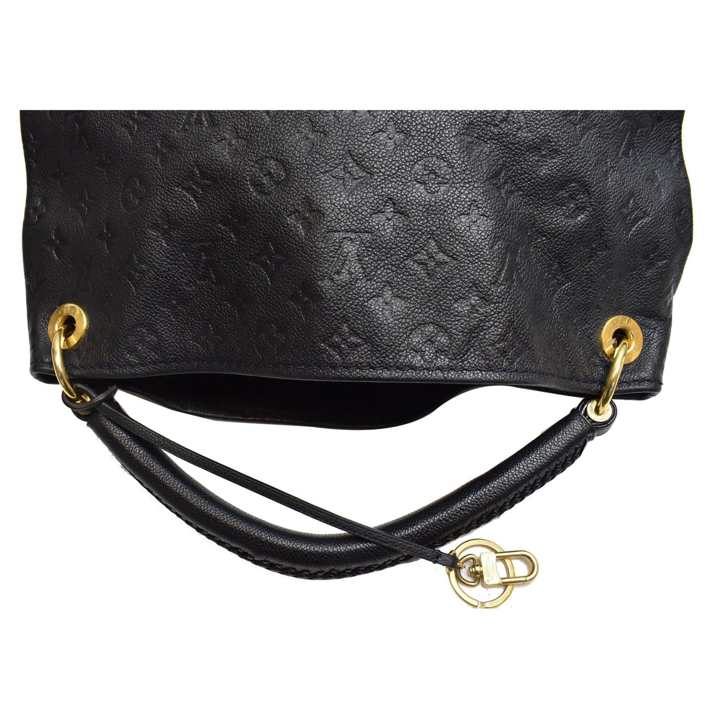 LOUIS VUITTON Artsy MM Empreinte Leather Shoulder Bag Black
