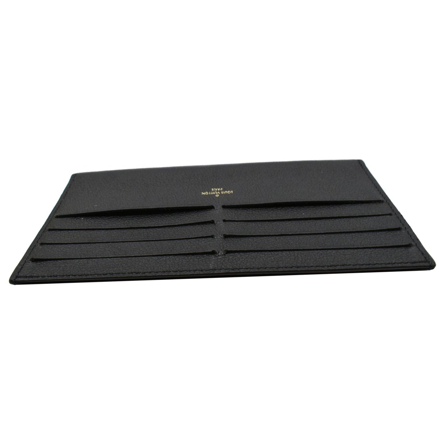 LOUIS VUITTON Felicie Insert Leather Wallet Black