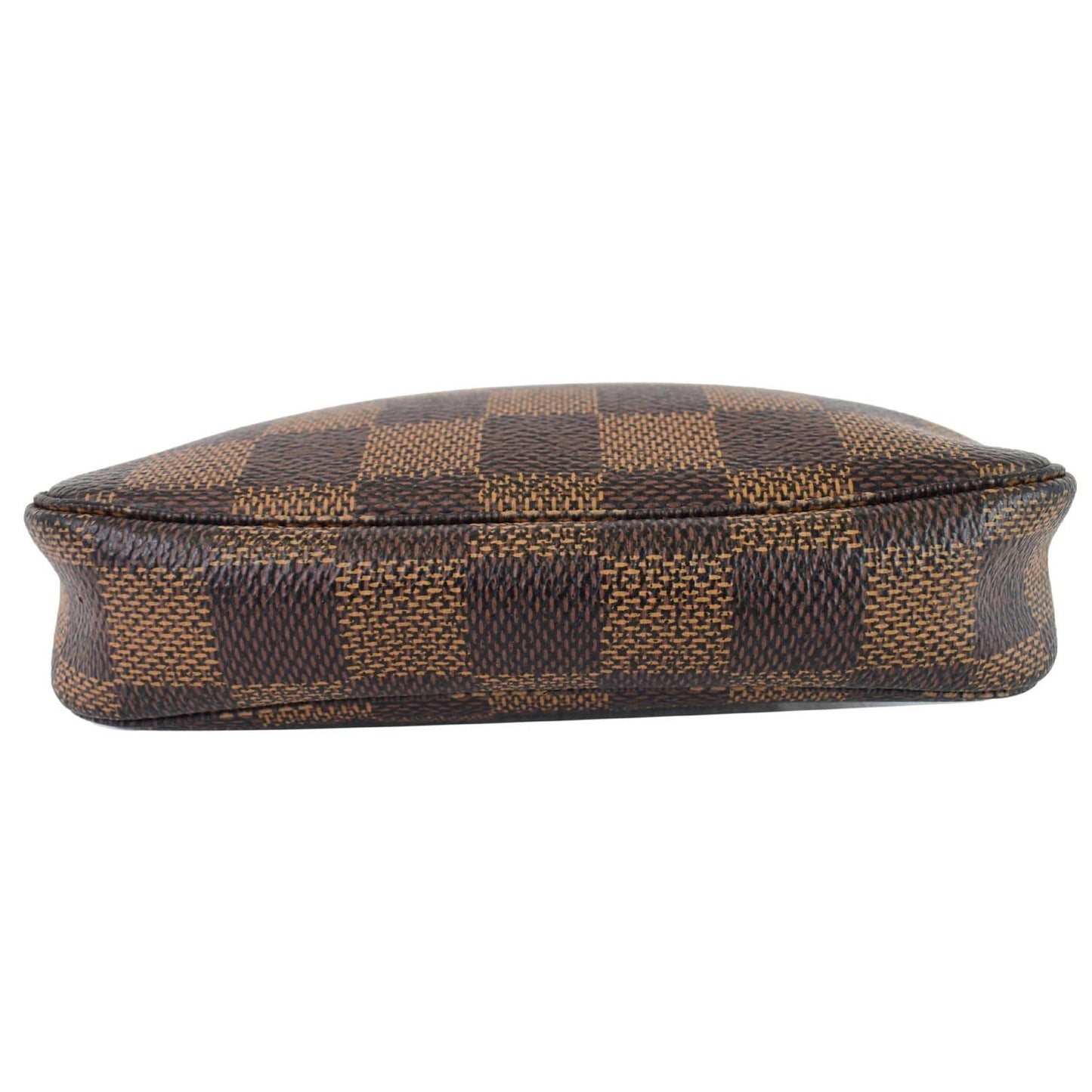 LOUIS VUITTON Mini Pochette Damier Ebene Pouch Brown