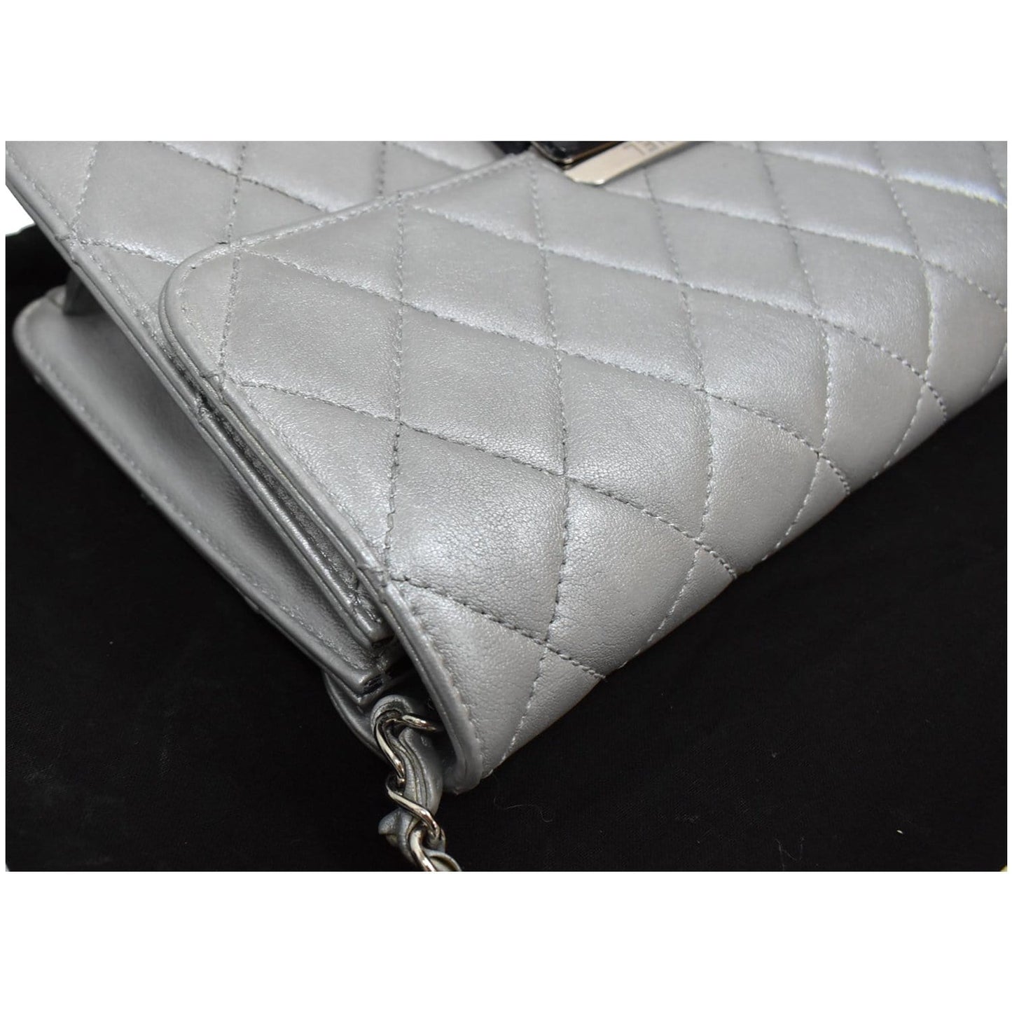 CHANEL Beauty Lock Mini Flap Quilted Sheepskin Leather Shoulder Bag Silver - 10% OFF