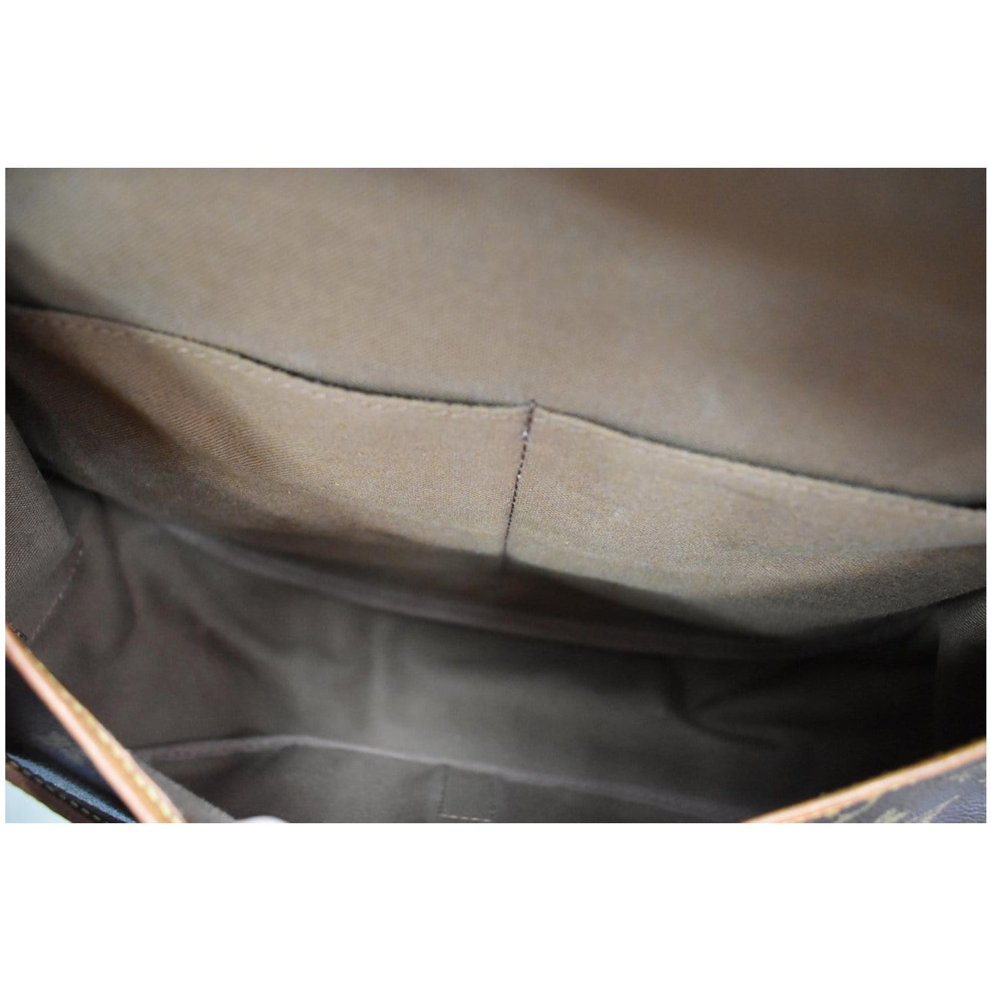 LOUIS VUITTON Saumur 35 Monogram Canvas Shoulder Bag Brown