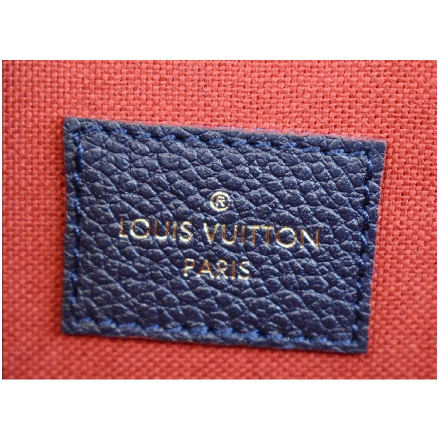 LOUIS VUITTON Pochette Felicie Monogram Empreinte Chain Wallet Navy
