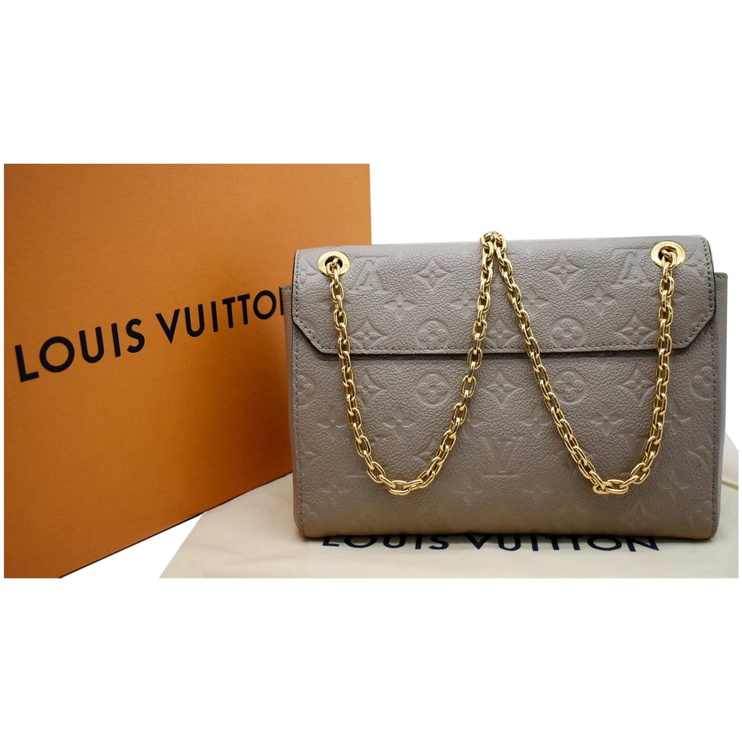 LOUIS VUITTON Vavin MM Monogram Empreinte Shoulder Bag Taupe