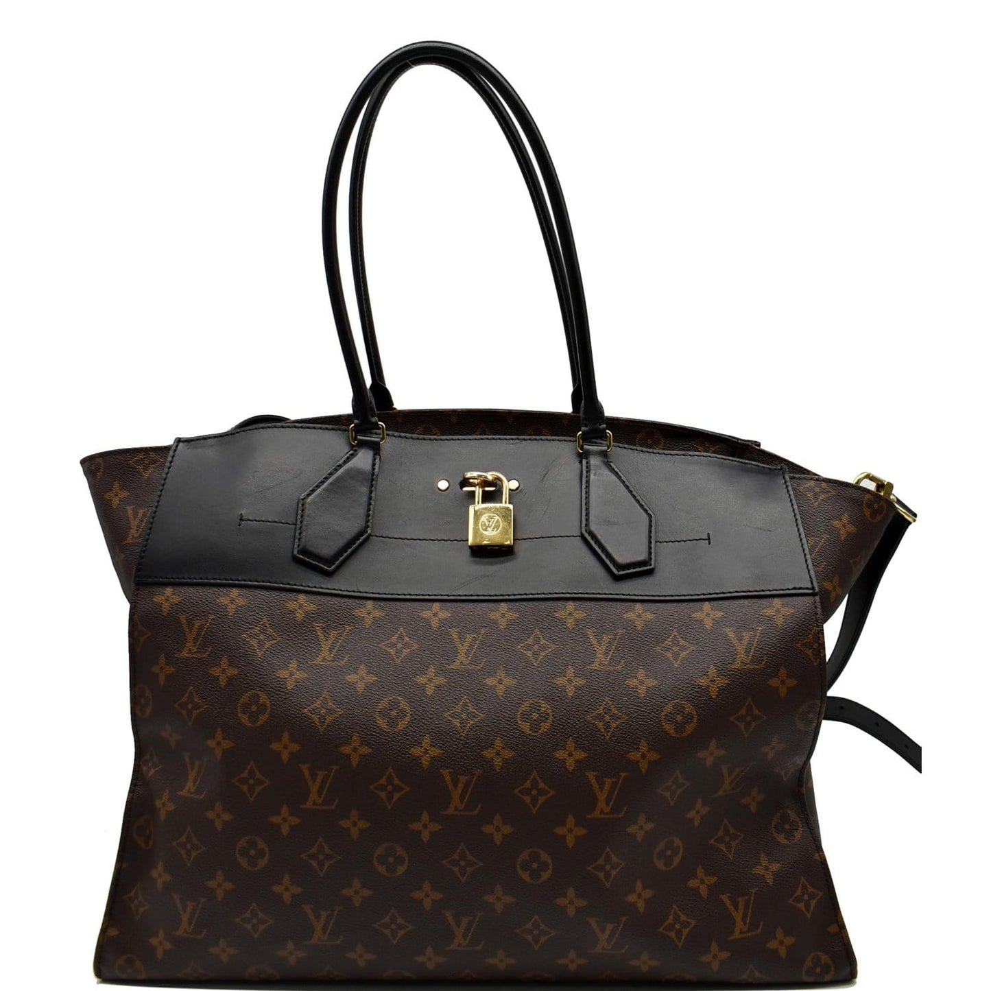 LOUIS VUITTON City Steamer XXL Leather Shoulder Bag Brown