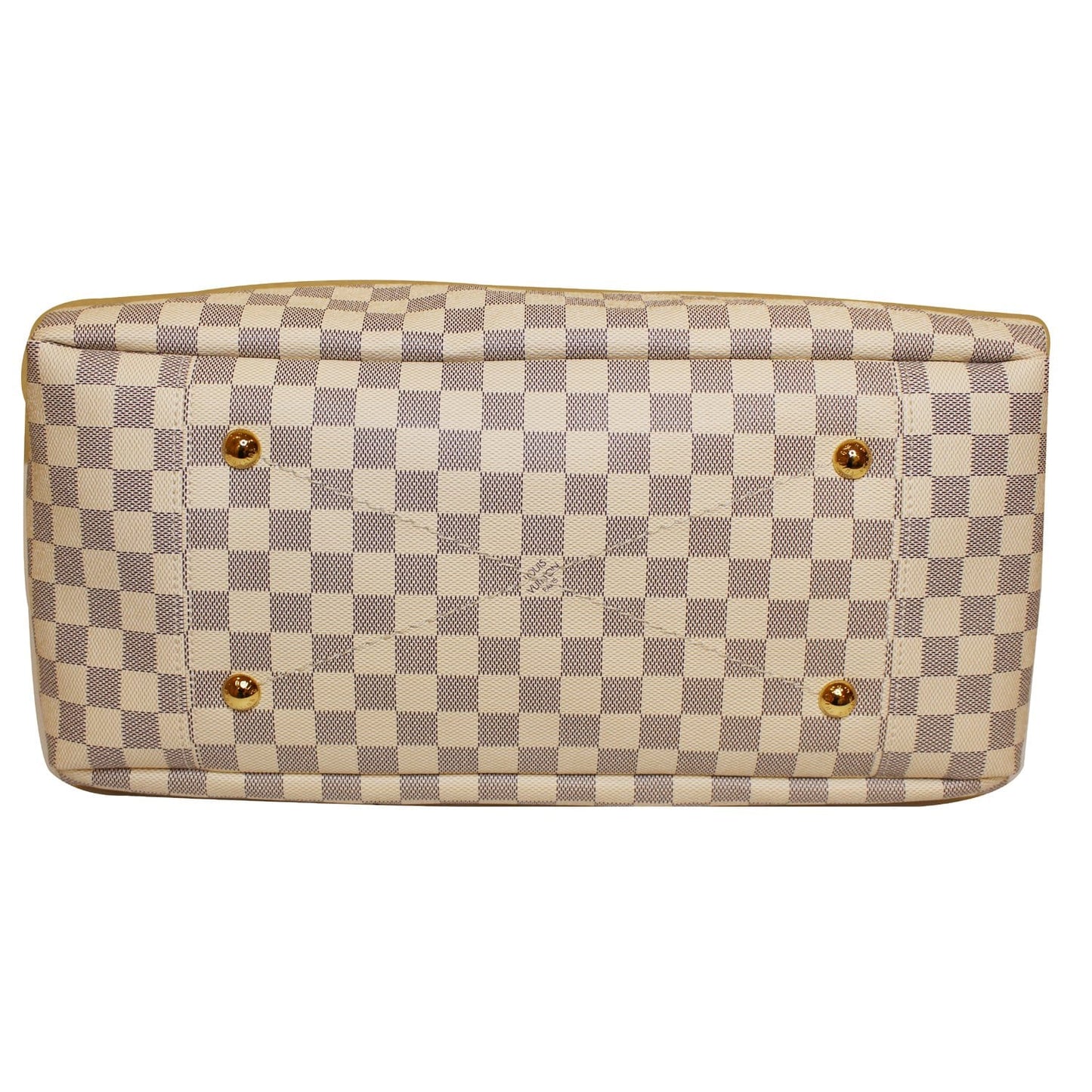 LOUIS VUITTON Artsy MM Damier Azur Shoulder Bag White