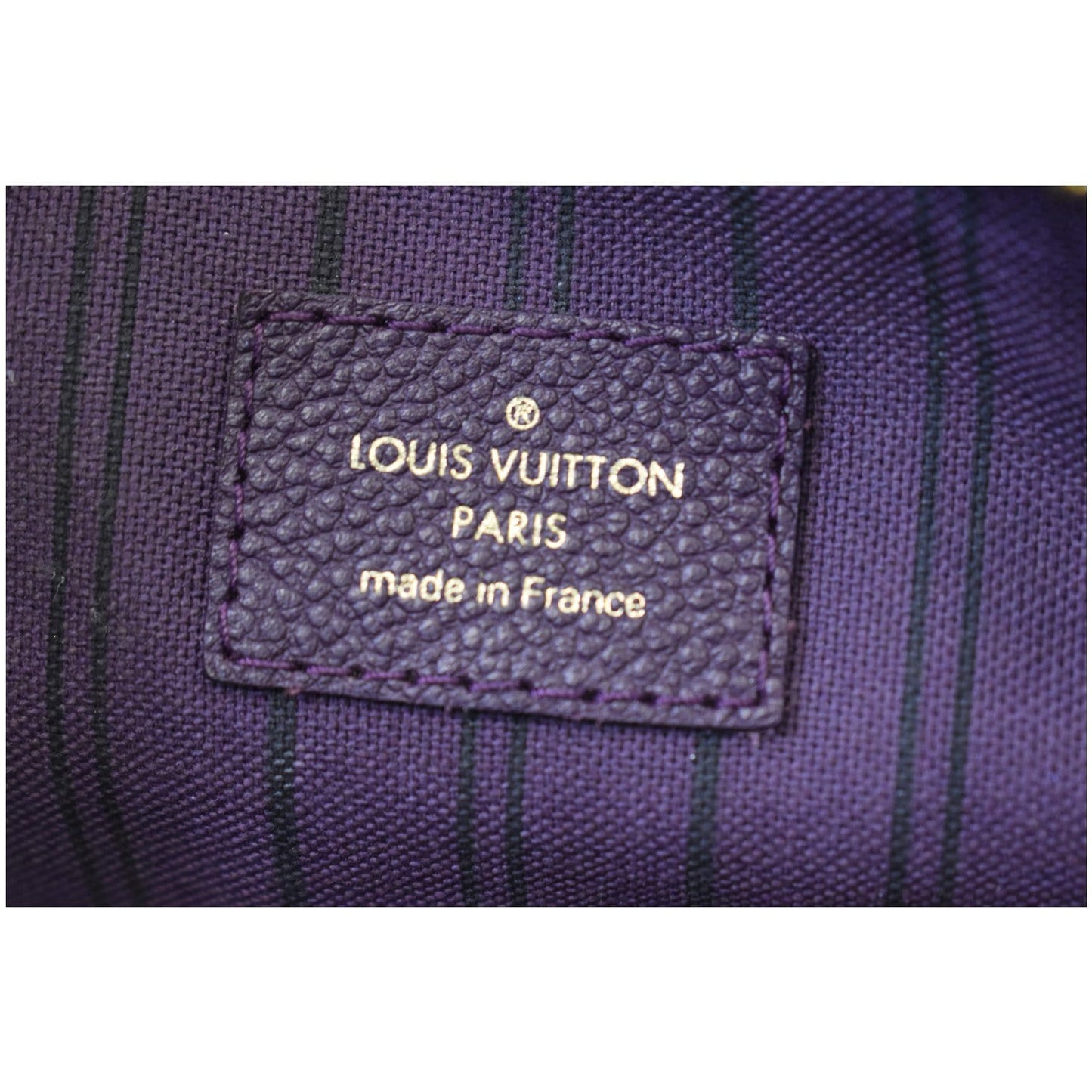 LOUIS VUITTON Lumineuse PM Monogram Empreinte Leather Shoulder Bag Plum