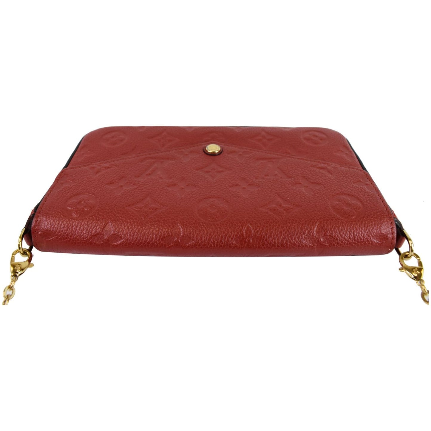 LOUIS VUITTON Pochette Felicie Monogram Empreinte Chain Wallet Red - 20% OFF