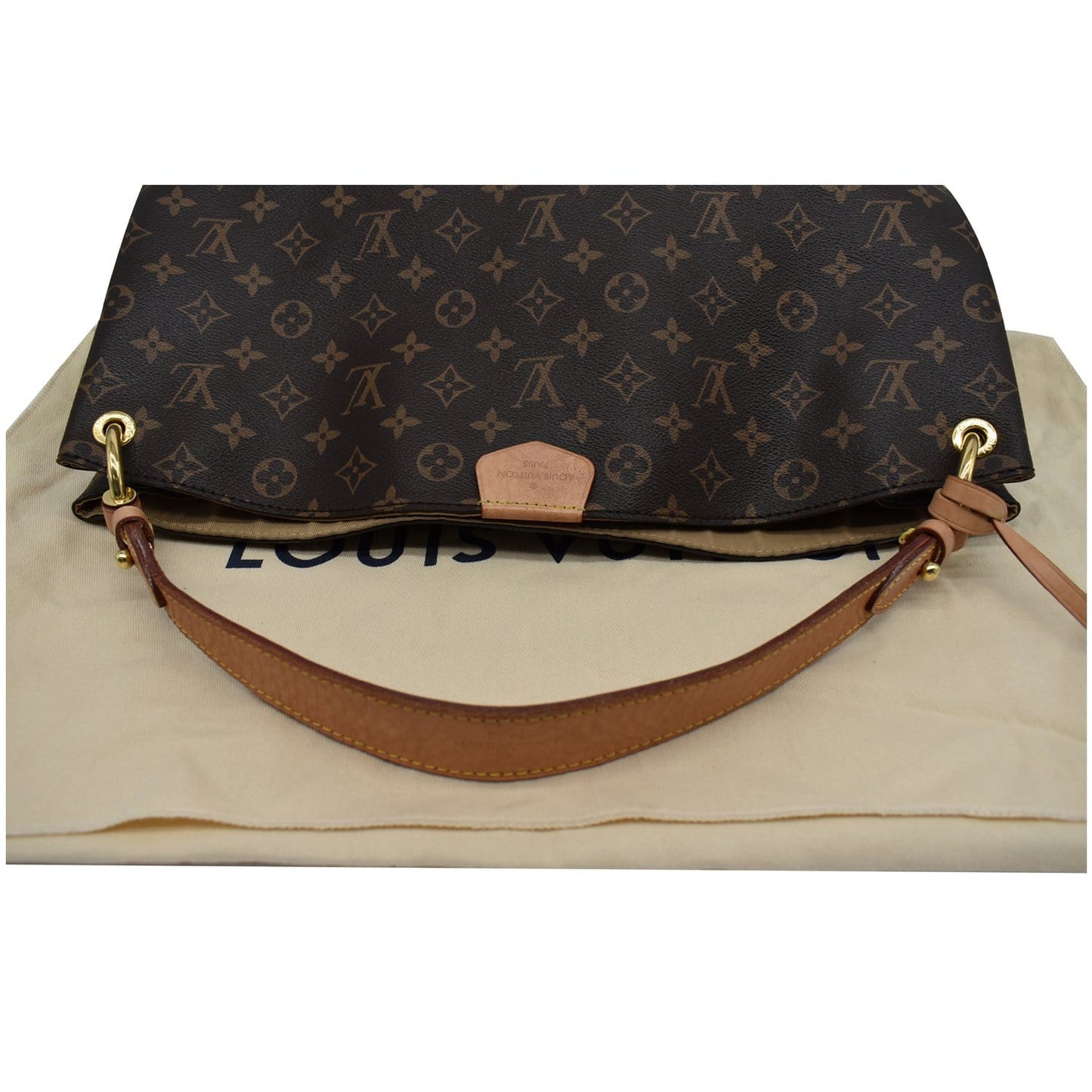 LOUIS VUITTON  Graceful MM Monogram Canvas Shoulder Bag Brown