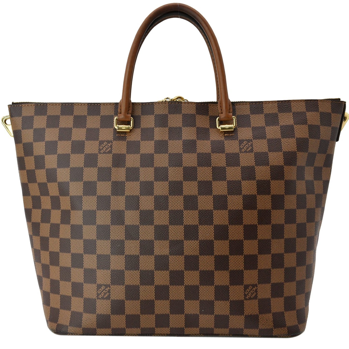 LOUIS VUITTON Belmont Damier Ebene Tote Bag Brown