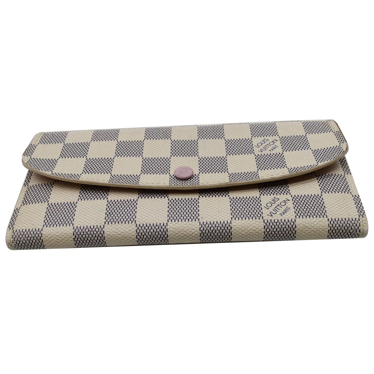 LOUIS VUITTON Emilie Damier Azur Wallet Rose Ballerine