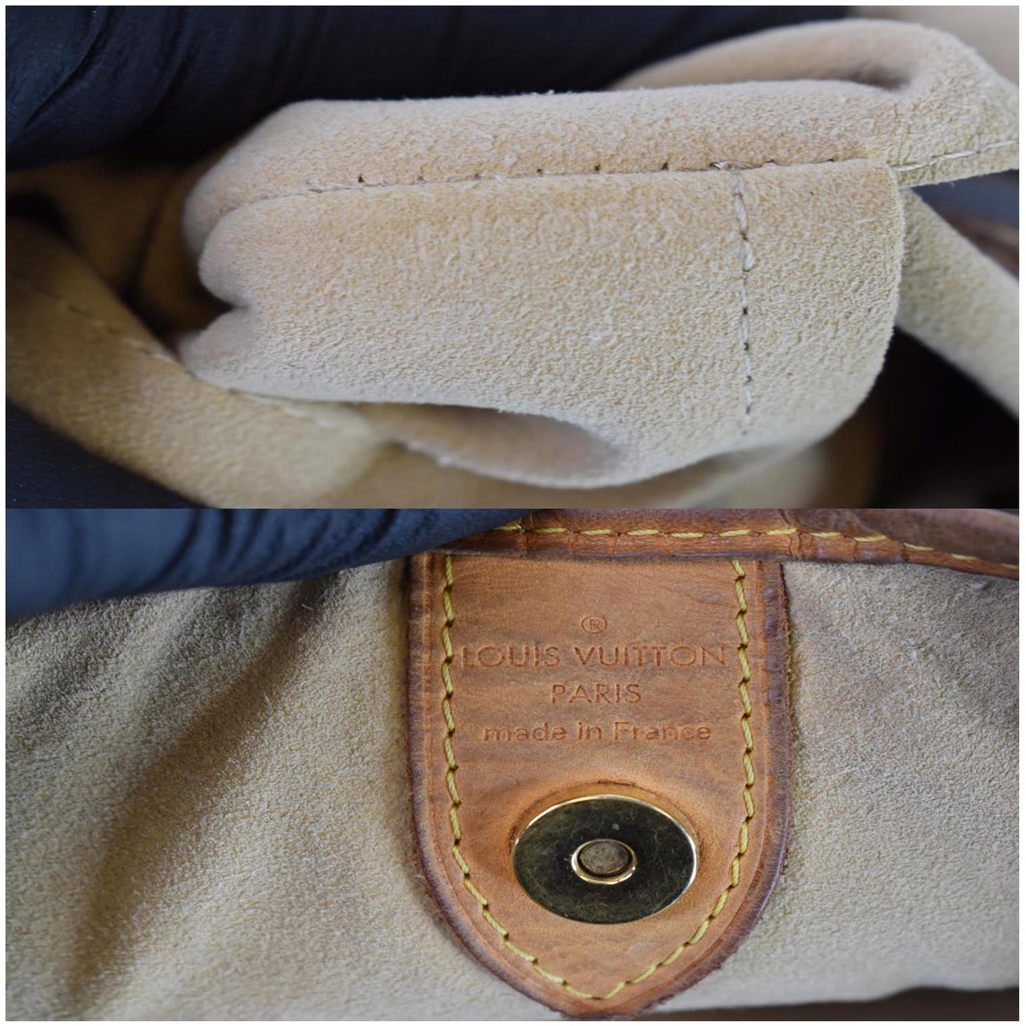 LOUIS VUITTON Galliera PM Monogram Canvas Shoulder Bag Brown